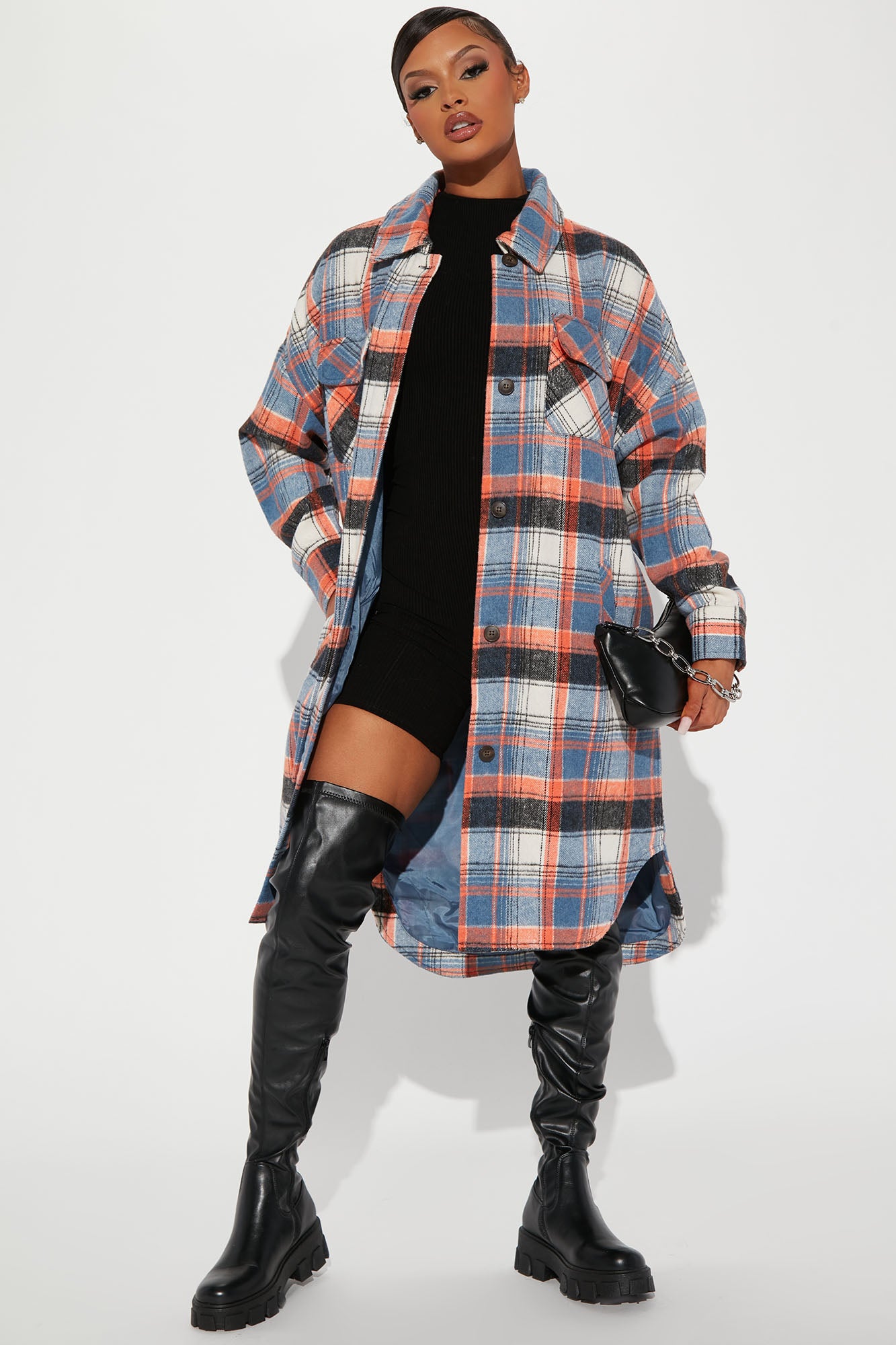 Get Lost Plaid Shacket