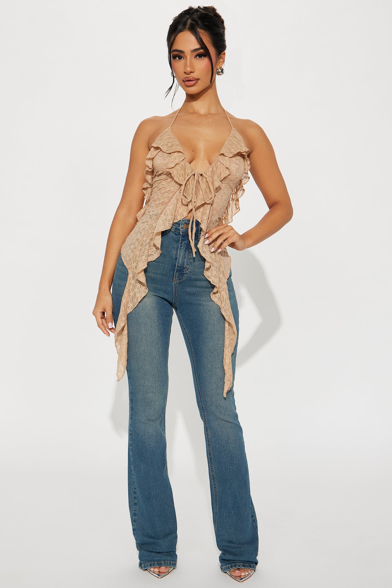 Love Me Now Lace Halter Top