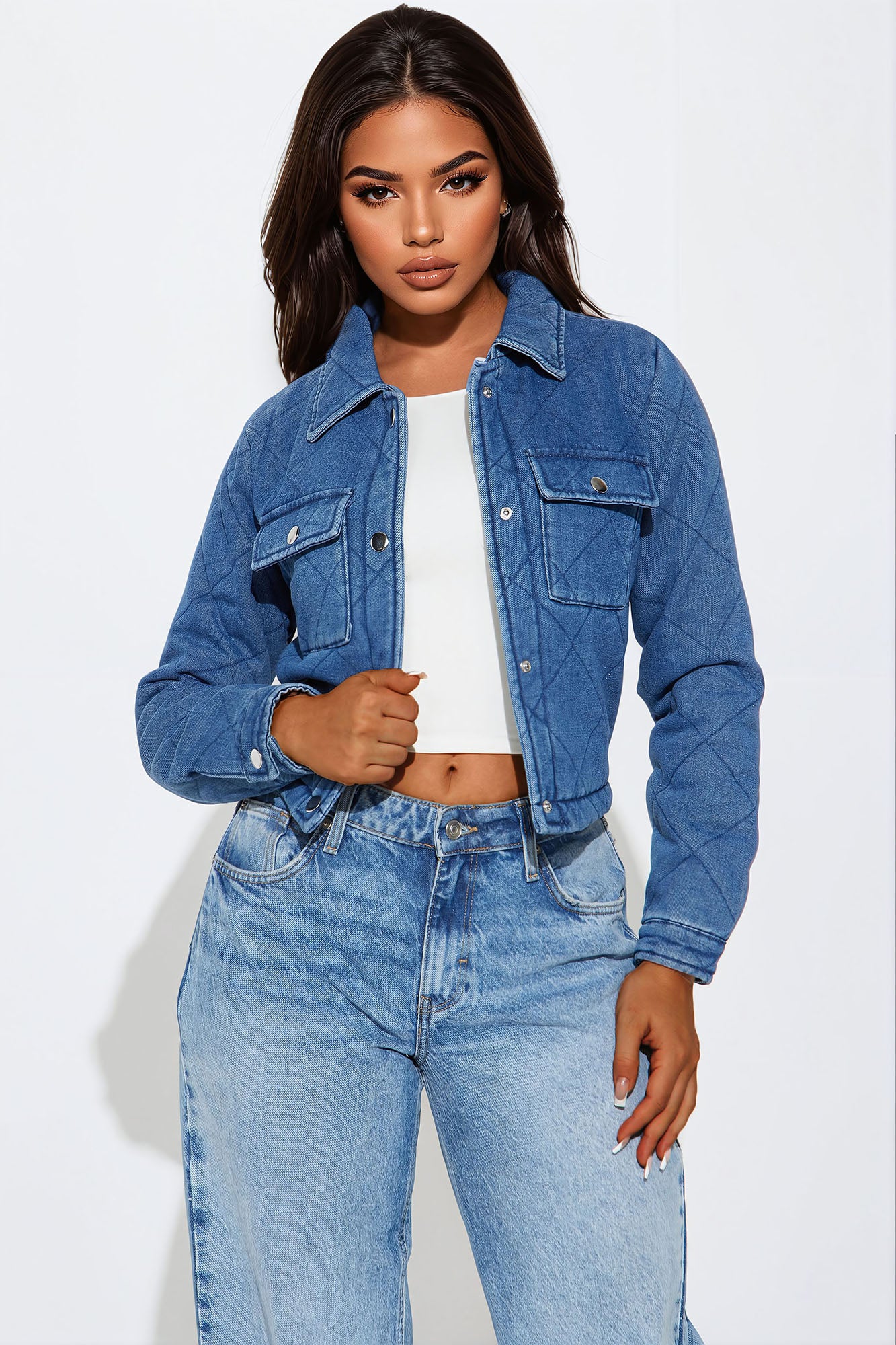 Jeanette Quilted Denim Jacket