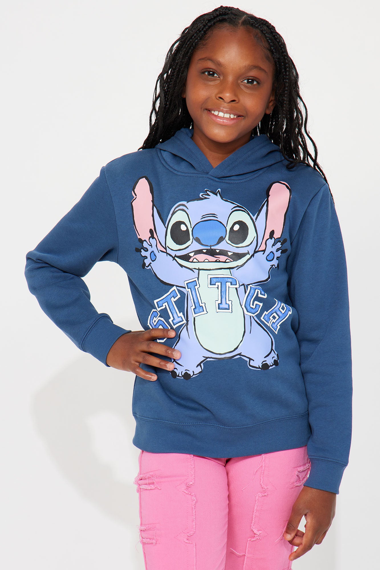 Mini Stitch Fleece Pullover Hoodie