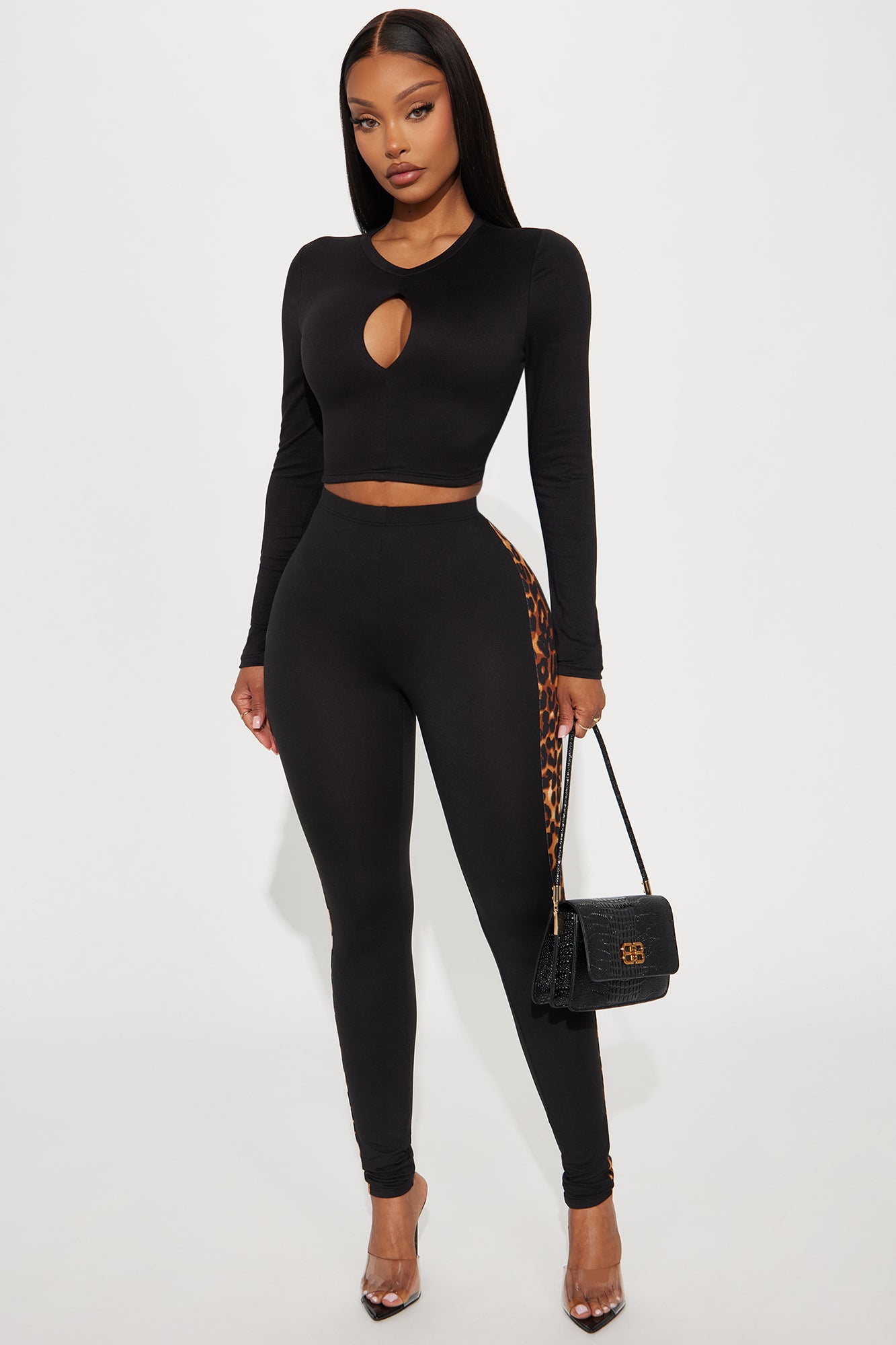Peak Of Me Leopard Striped Legging