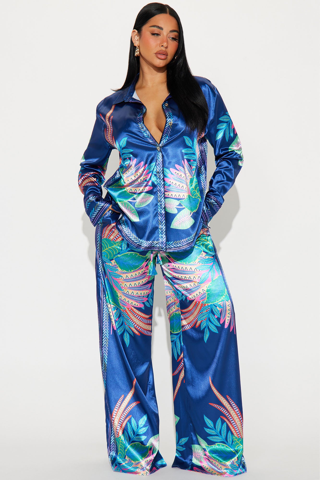Breanna Satin Pant Set