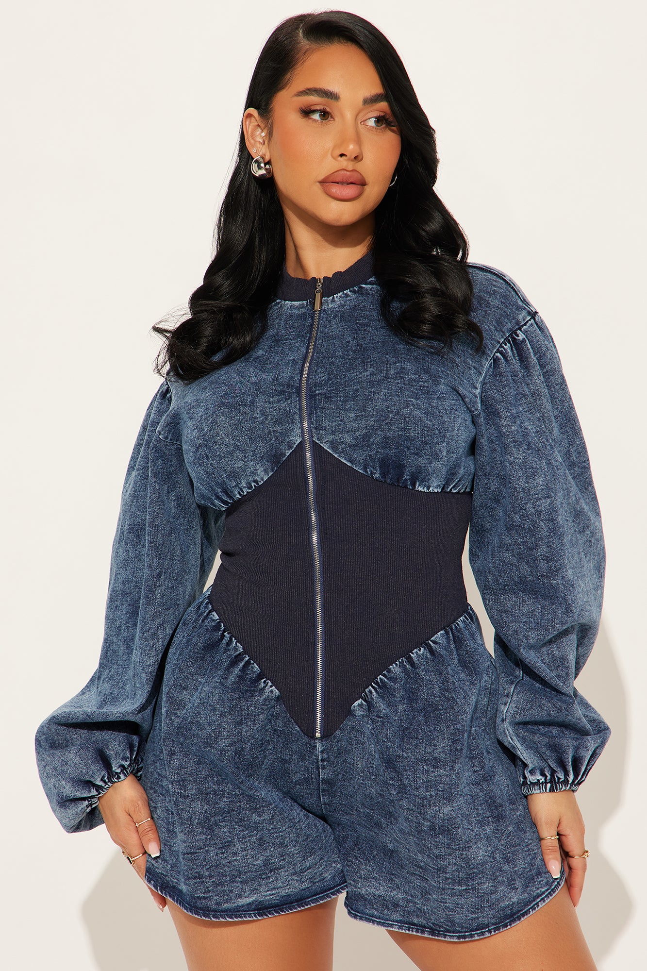 Becky Denim Romper