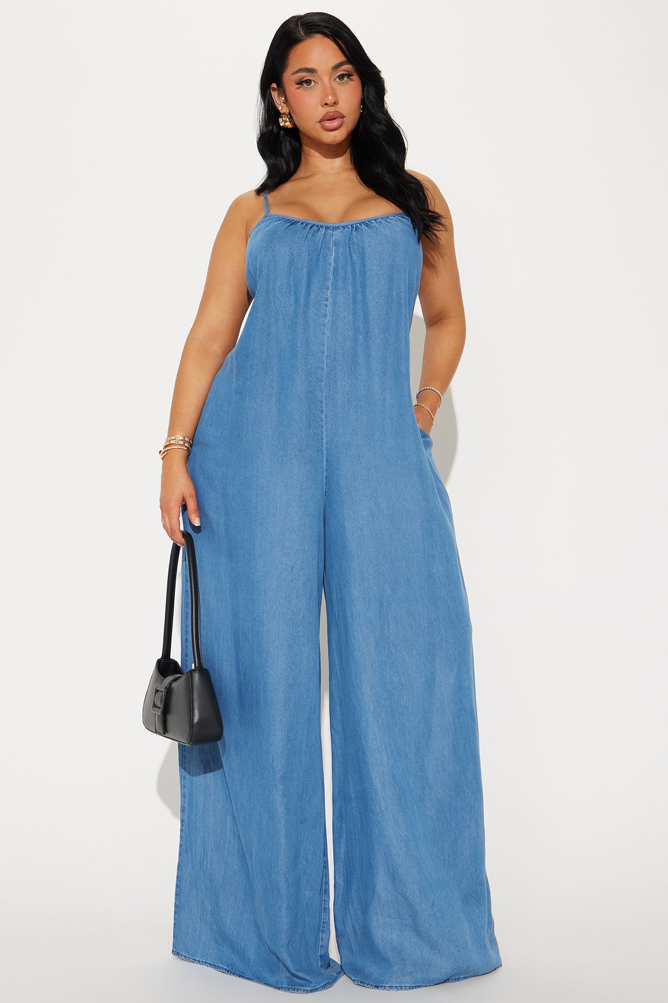 Farmer's Market Strolls Chambray Jumpsuit
