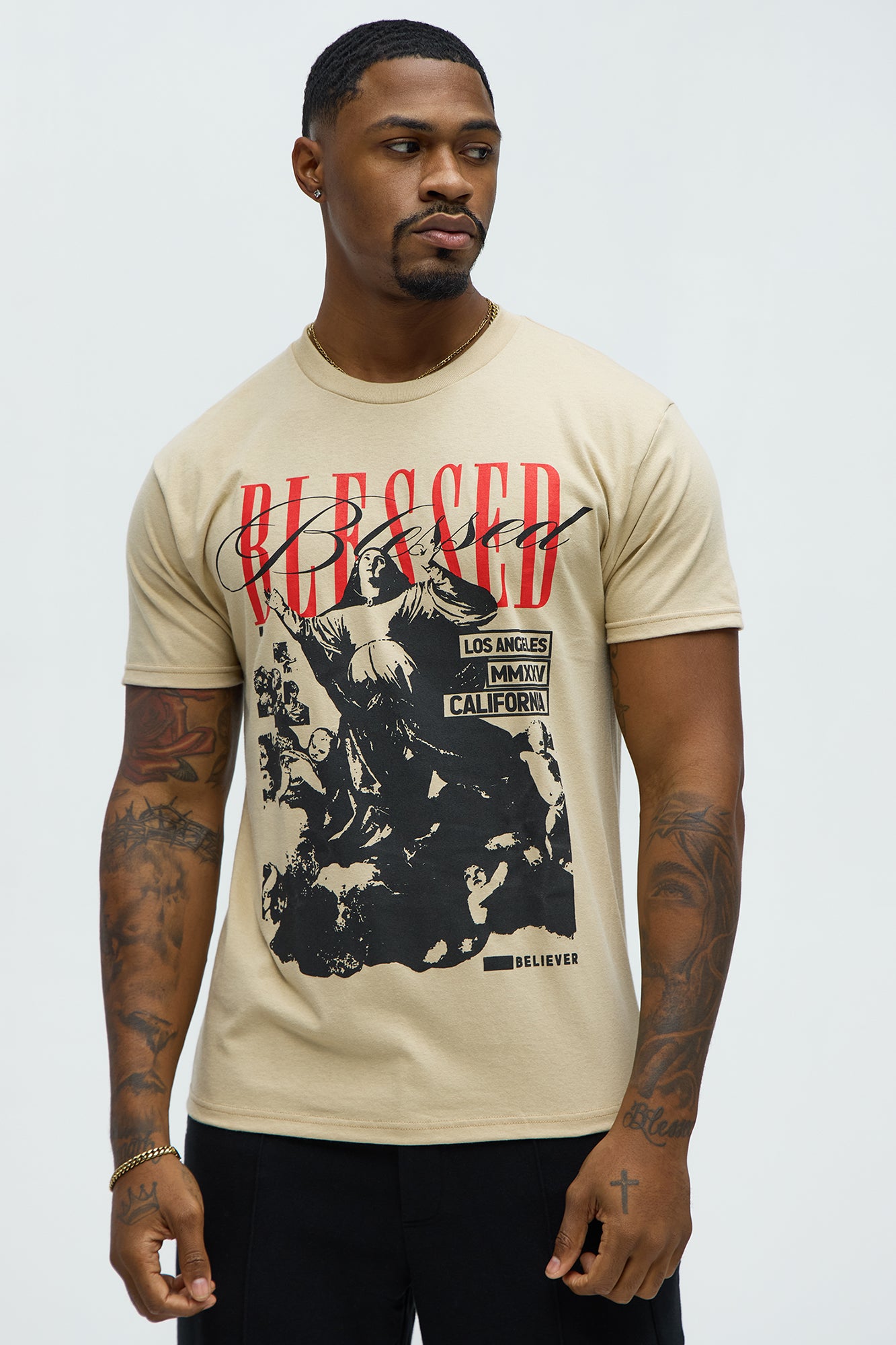 Blessed Short Sleeve Crew Neck T shirt