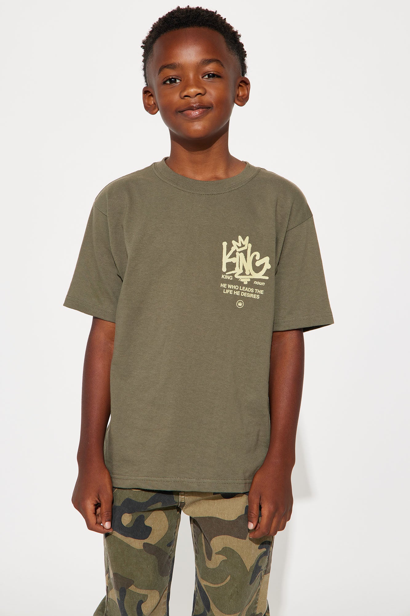 Mini Crown Him King Short Sleeve Shirt