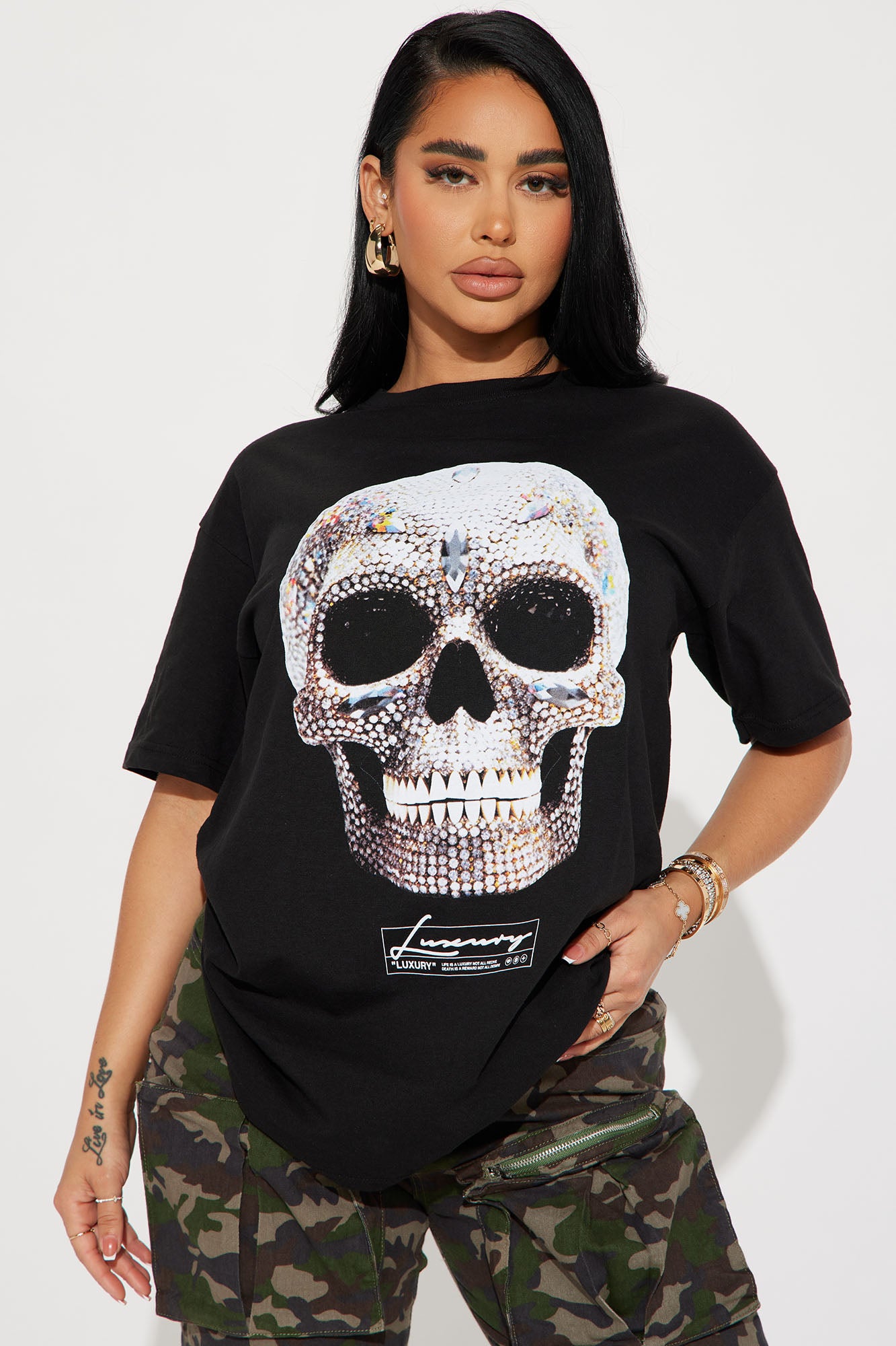 Made Of Diamonds Skull Graphic Tee