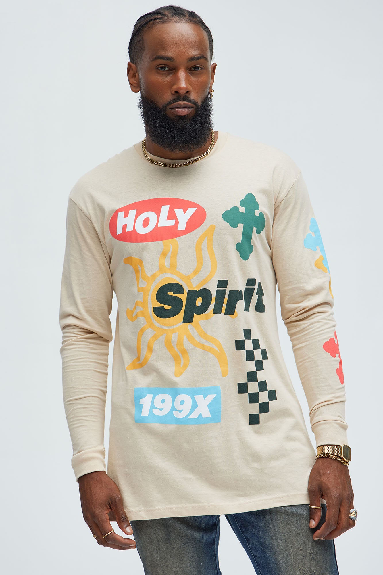 Holy Spirit Sun Long Sleeve Tee