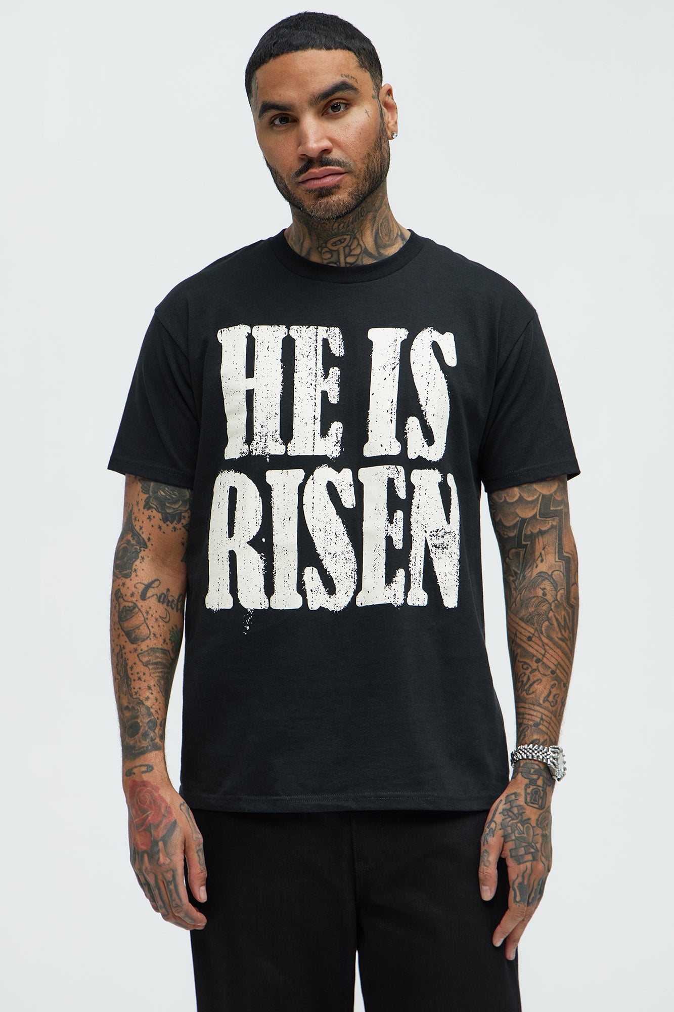 He Is Risen Mens Short Sleeve Tee