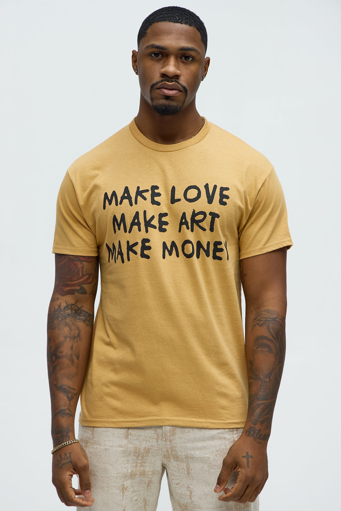 Make Actions Short Sleeve Crew Neck T shirt