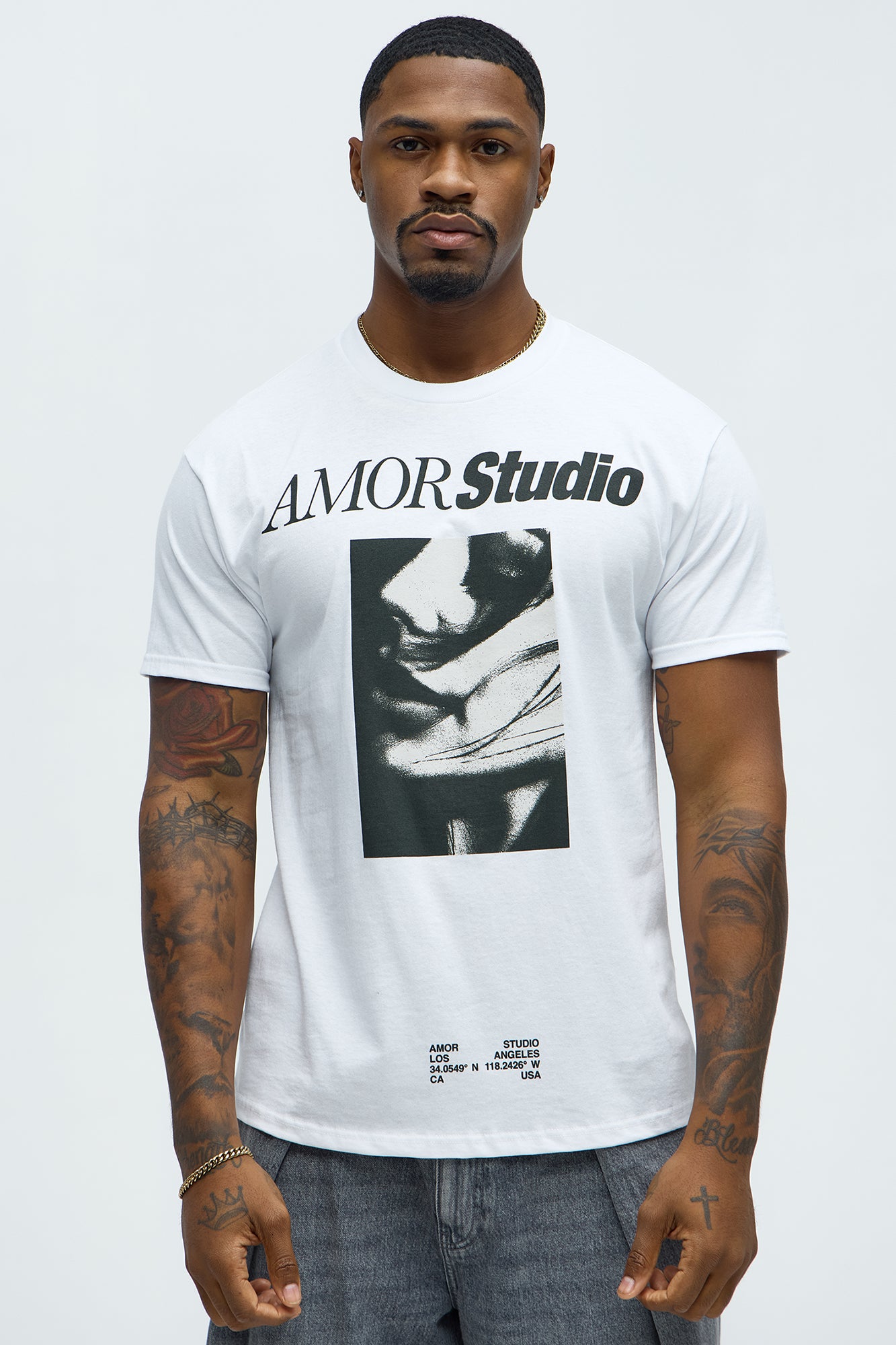 AMOR Studio Short Sleeve Crew Neck T shirt