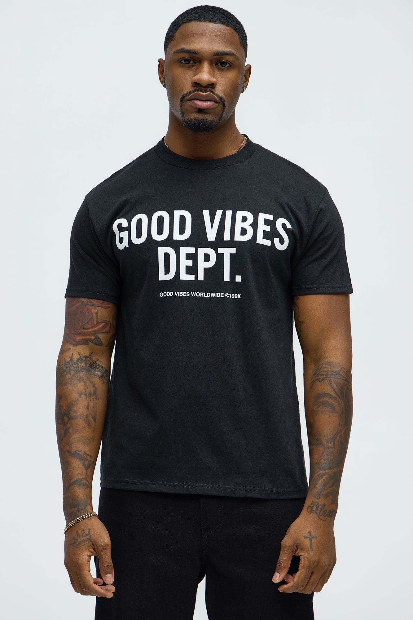 Good Vibes Dept Short Sleeve Crew Neck T shirt