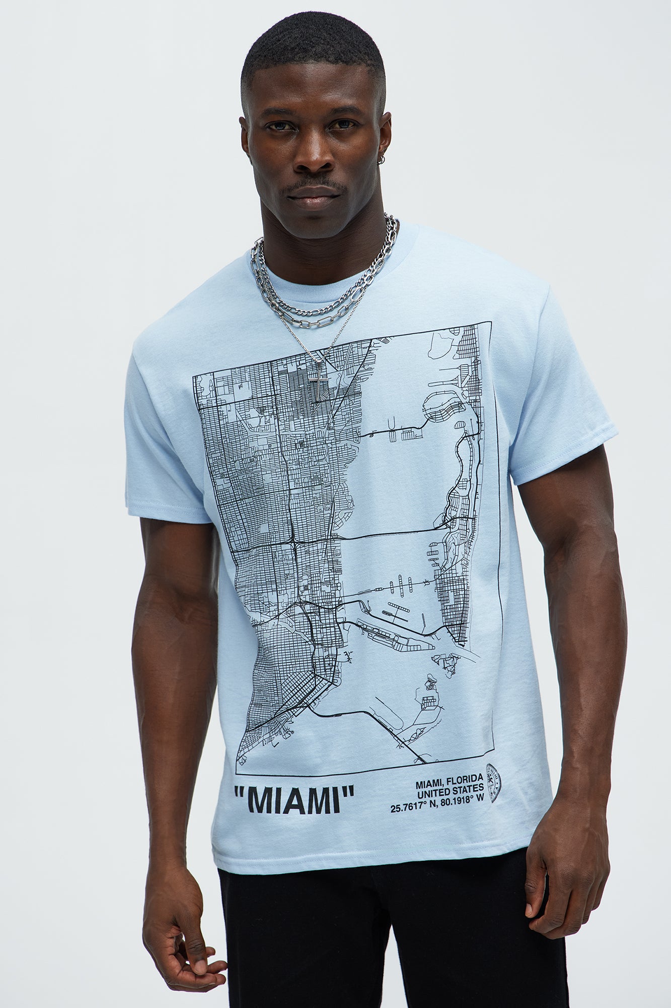 Miami Map Short Sleeve Tee
