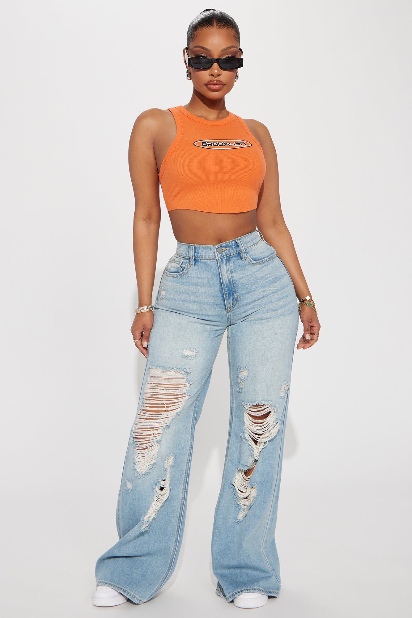 Reconnecting Ripped Baggy Jeans