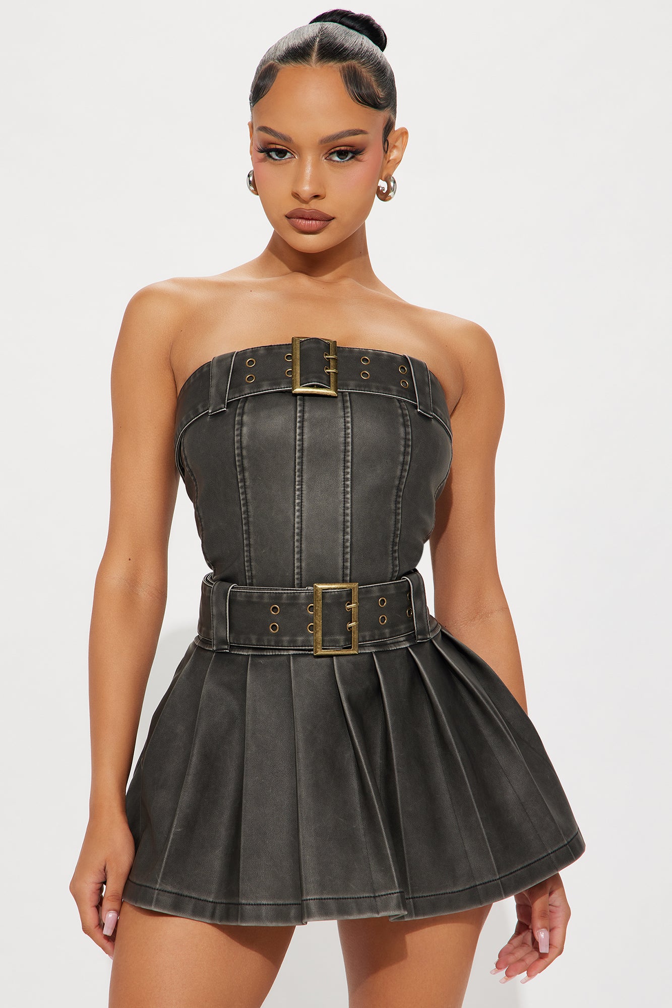 Never be Tamed Faux Leather Romper