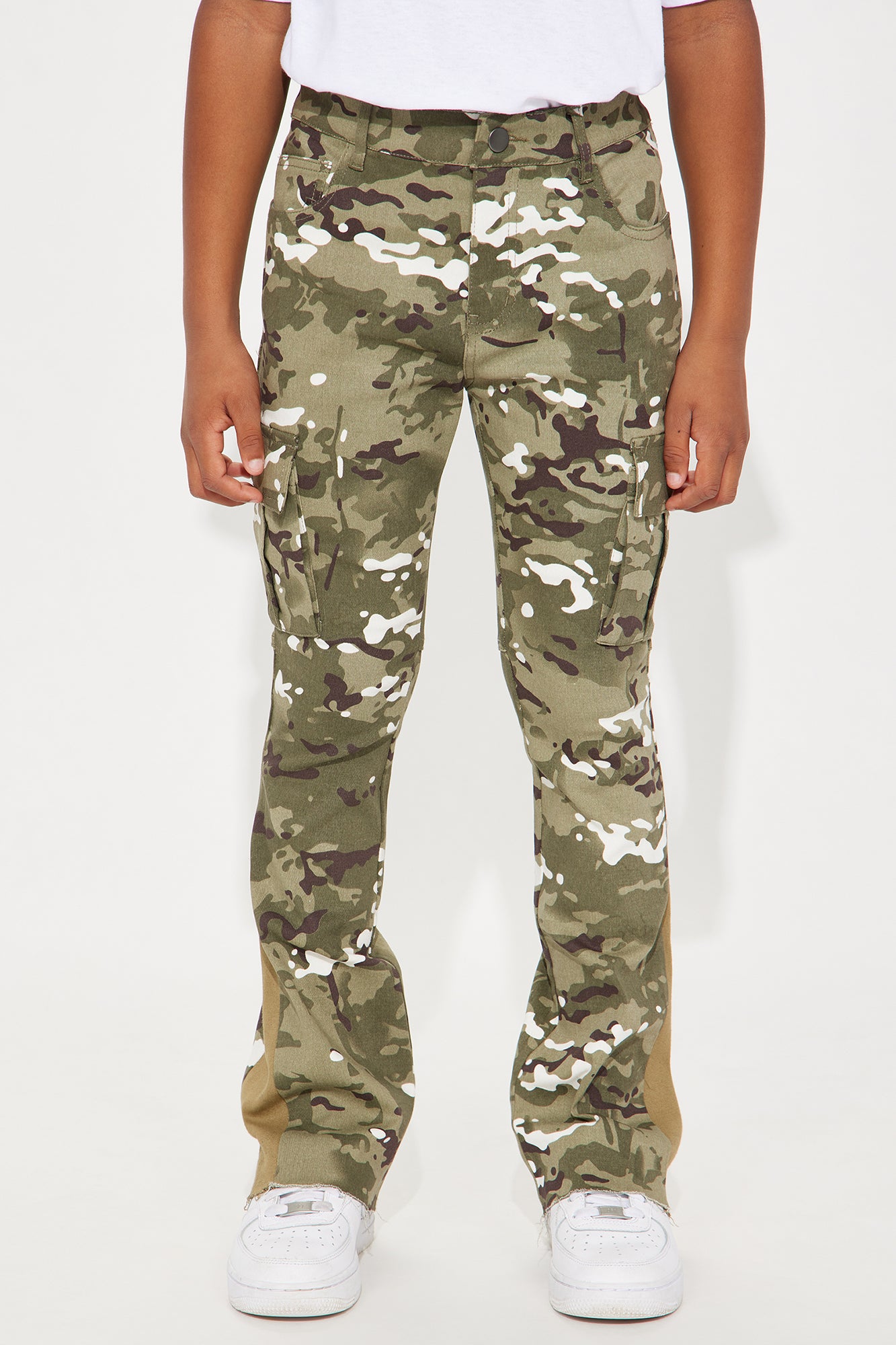 Mini All Over Print Stacked Twill Flare Pant