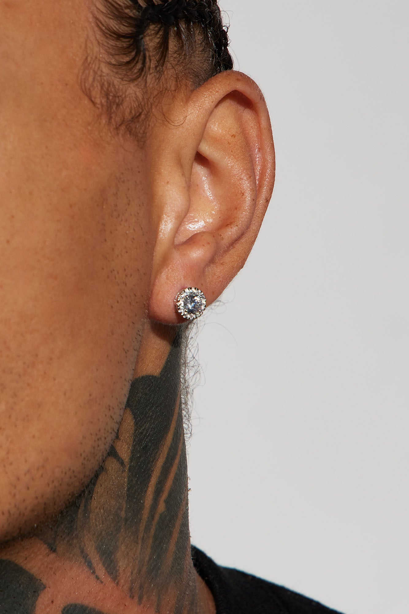 8mm Round Solitaire Cubic Zirconia Earring Set