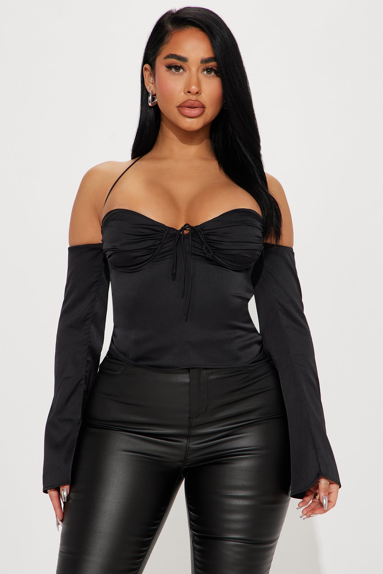 She's All That Satin Blouse Top