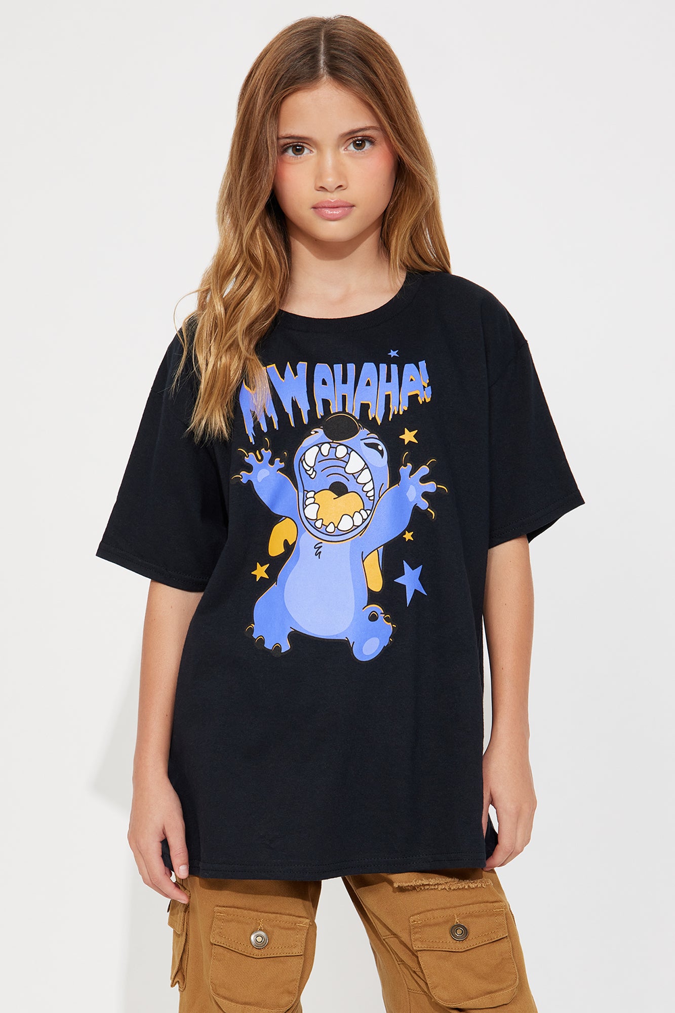 Mini Mwahaha Stitch Graphic Tshirt