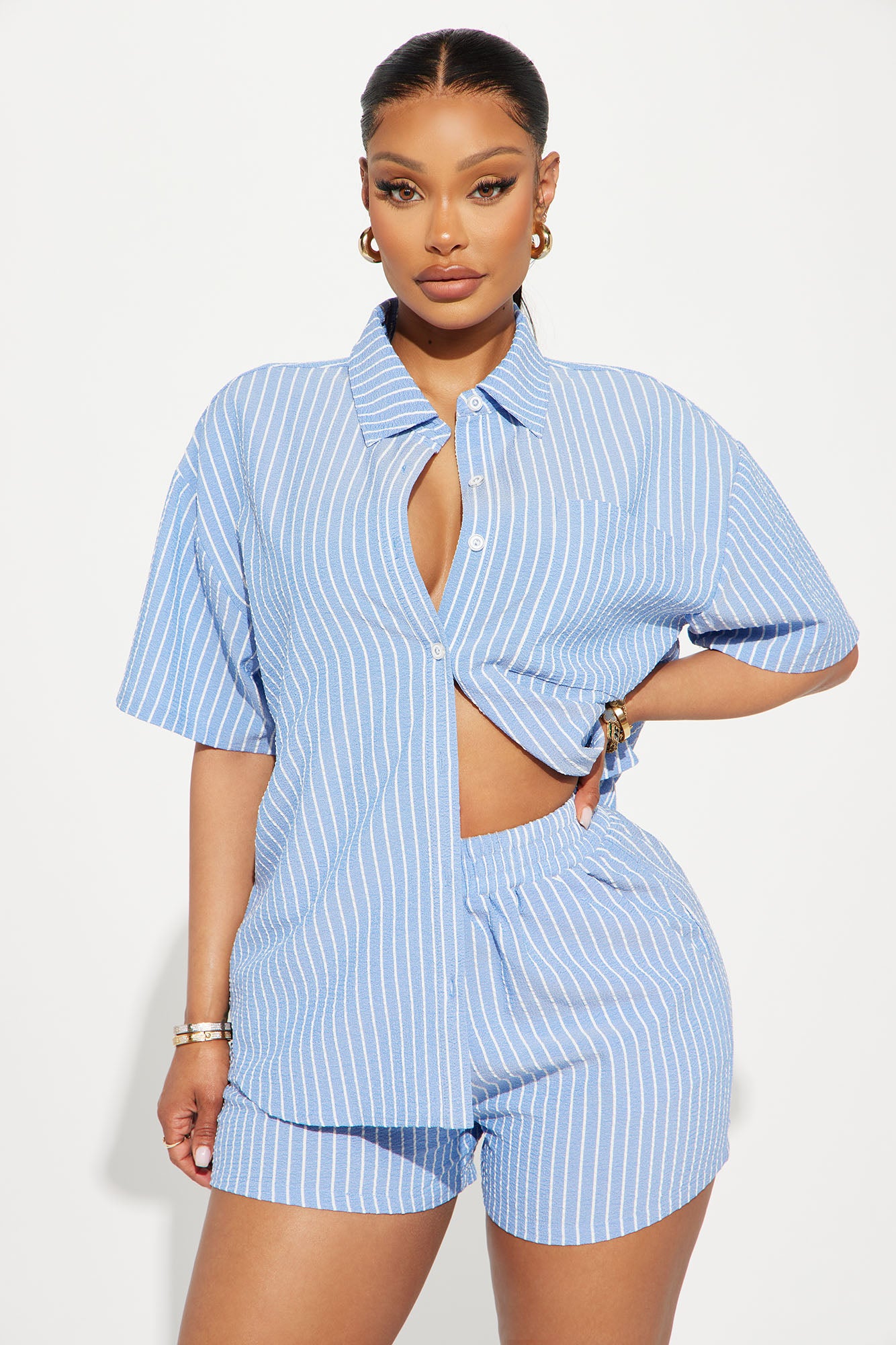 Lily Striped Short Set