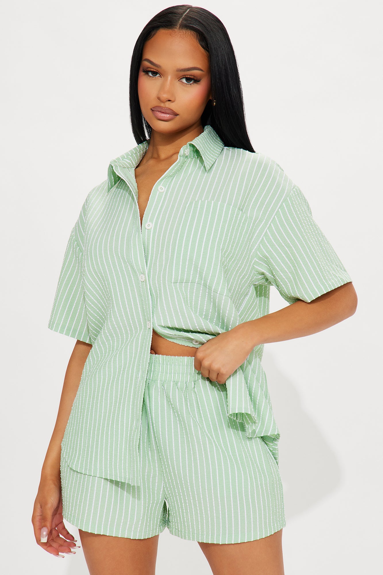 Lily Striped Short Set