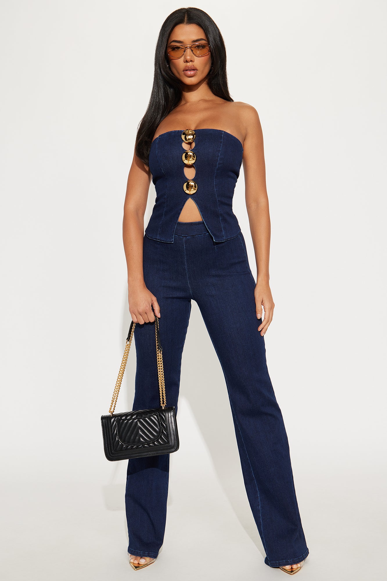 Olivia Denim Pant Set