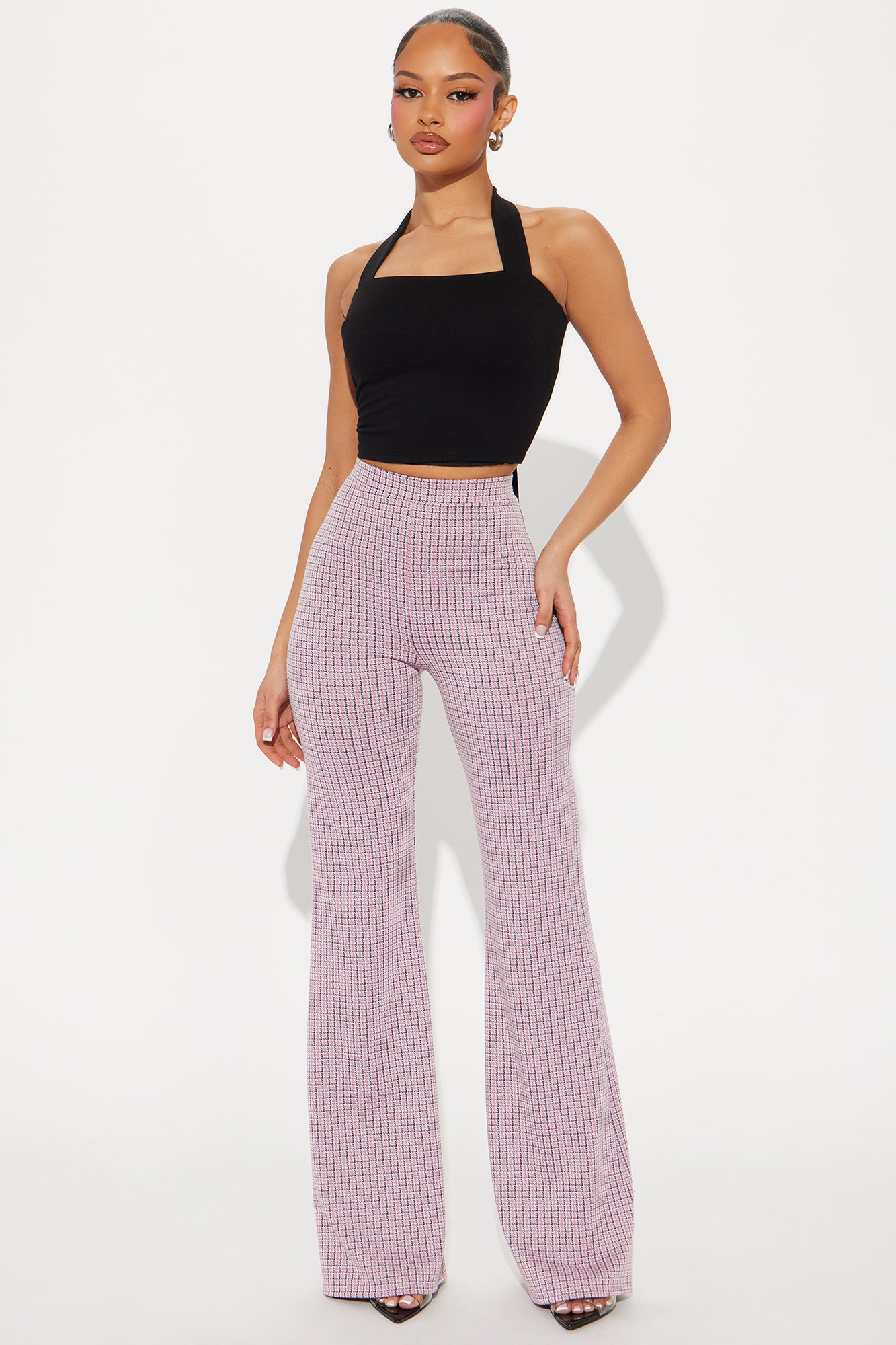Nancy Houndstooth Flare Pant