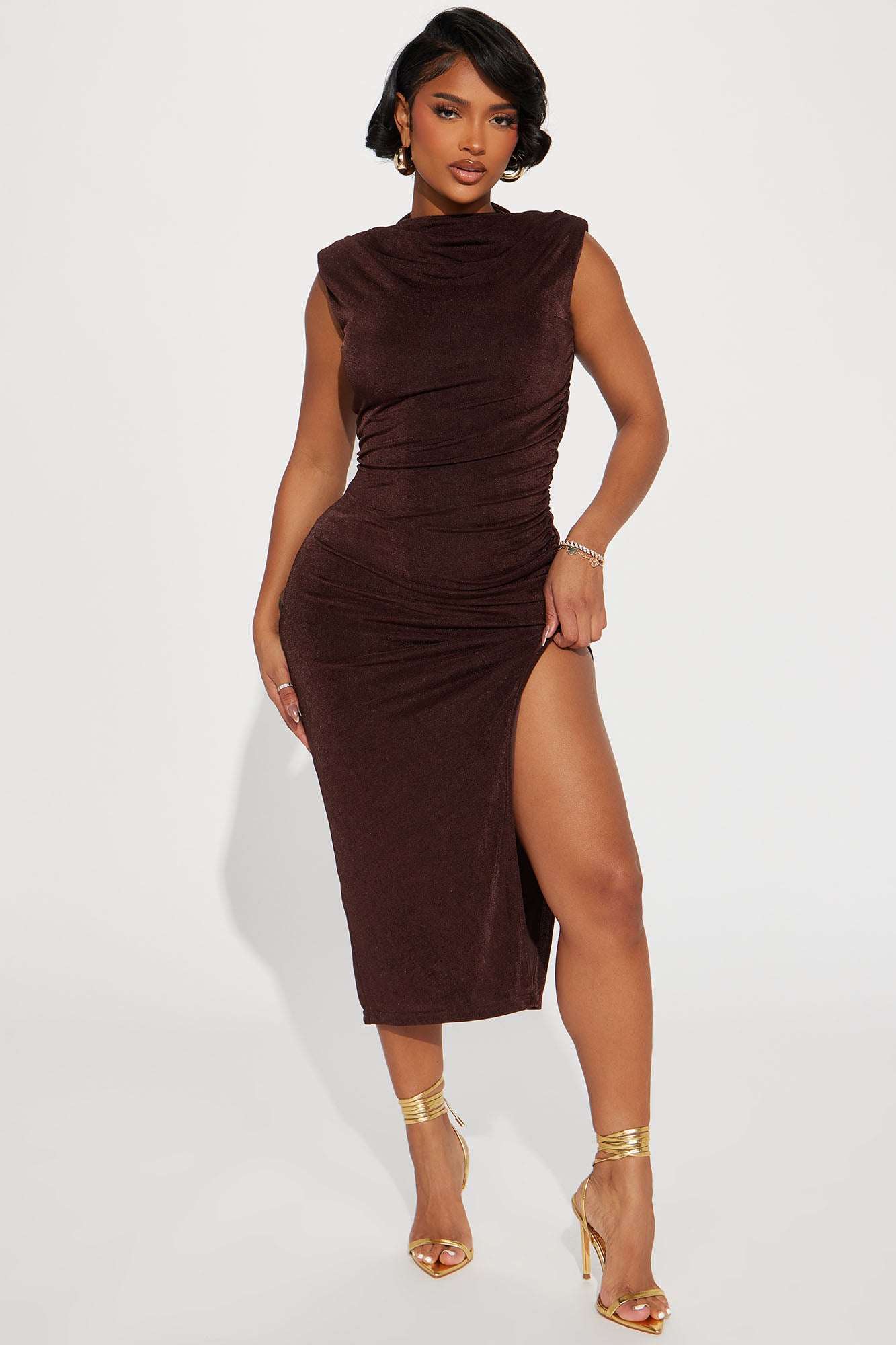 Alice Ruched Midi Dress