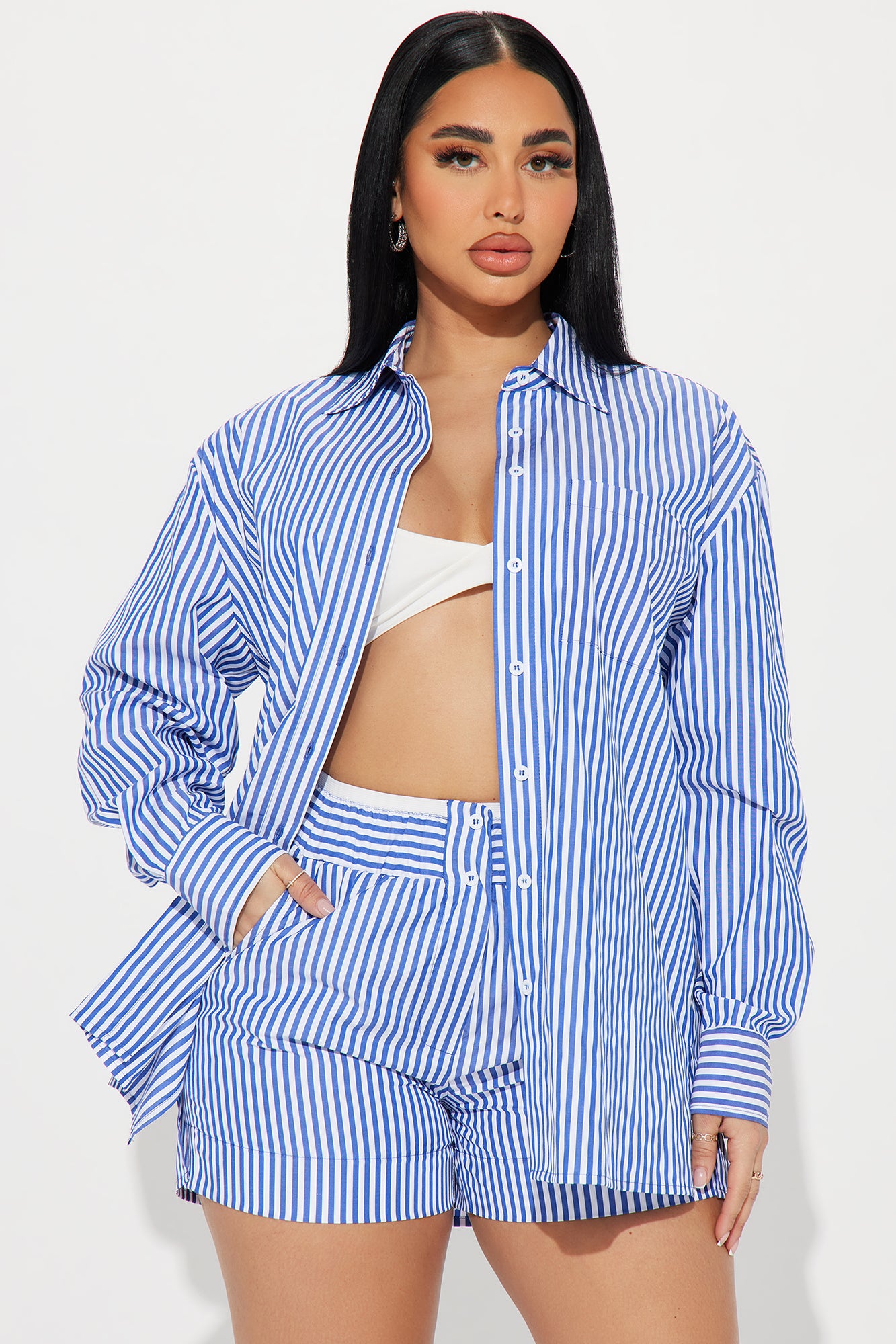 Aria Stripe Short Set