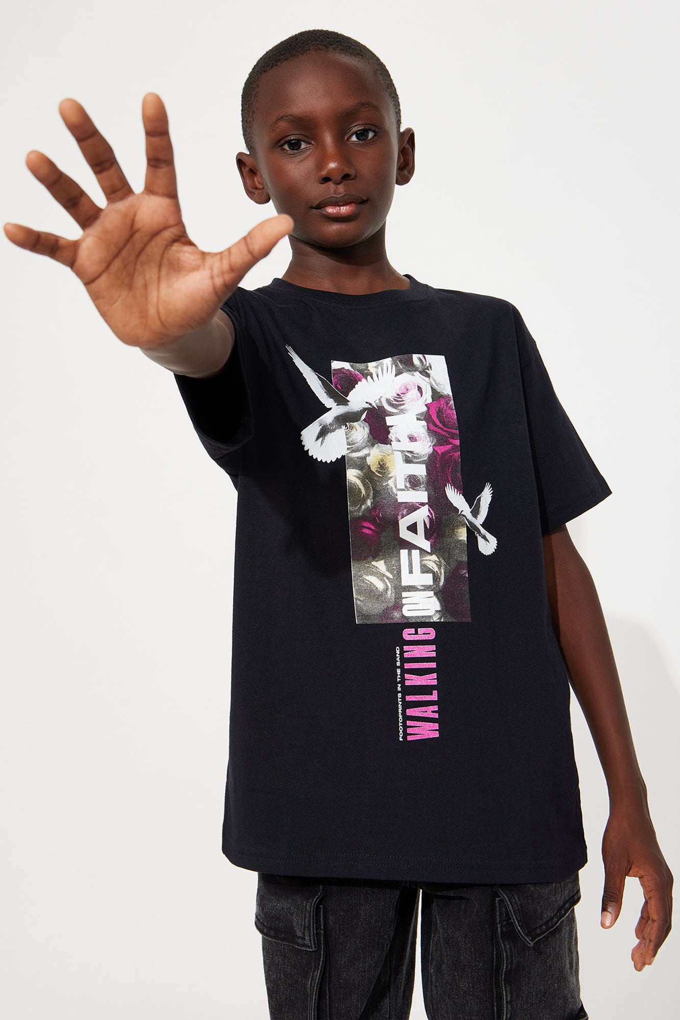 Mini Walking On Faith Short Sleeve Tee