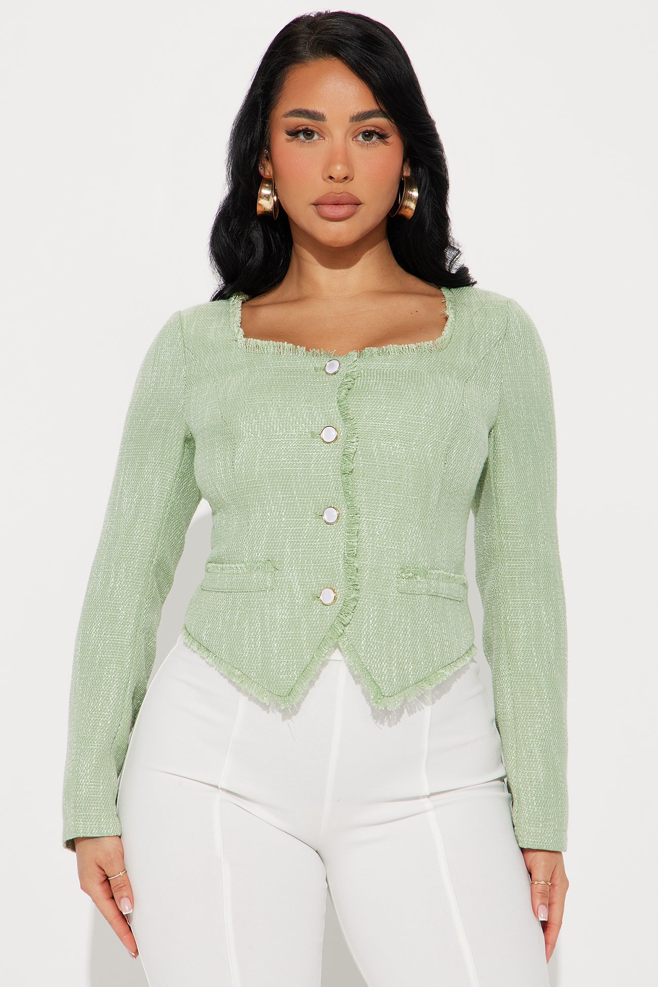All About Elegance Tweed Top