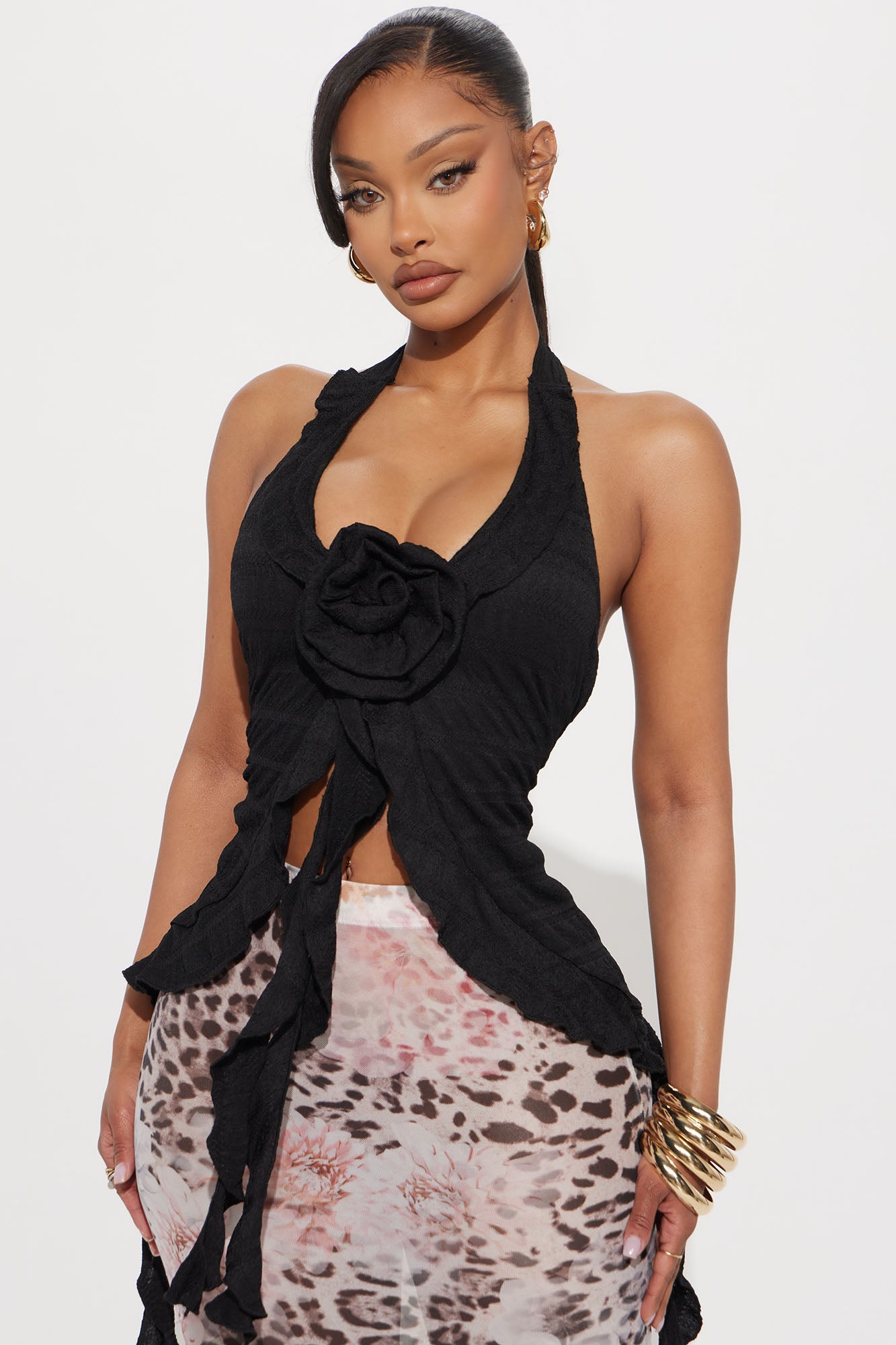 Hello Rose Halter Top