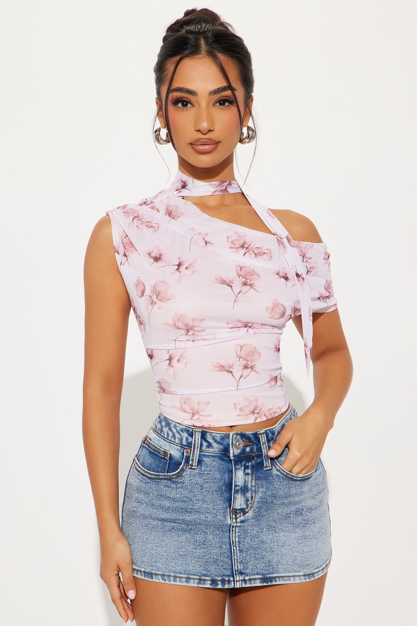 Blessings Off Shoulder Tie Neck Top