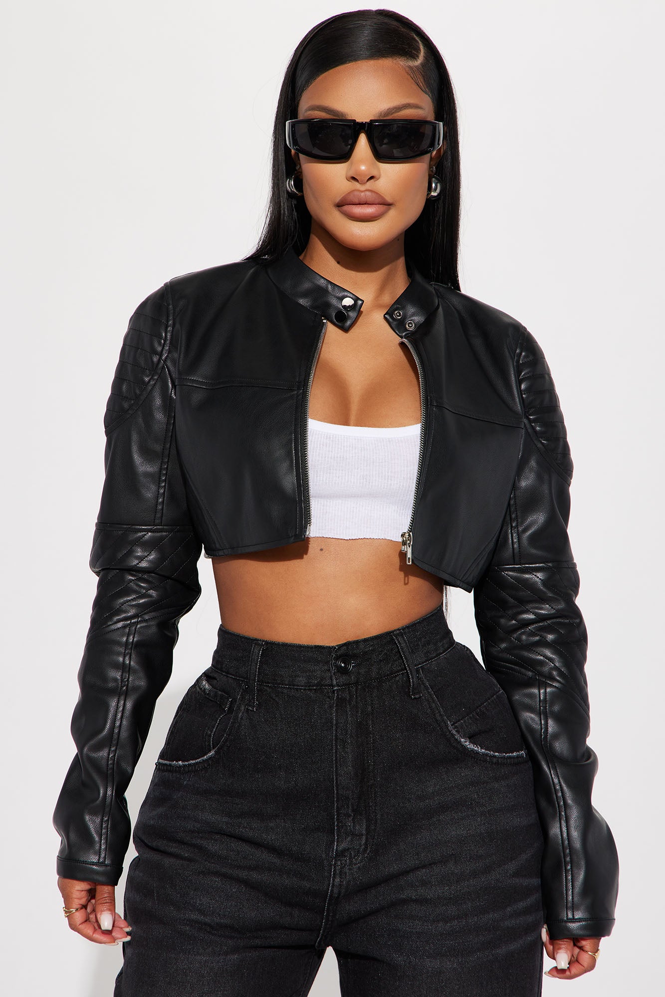 Biker Club Faux Leather Jacket