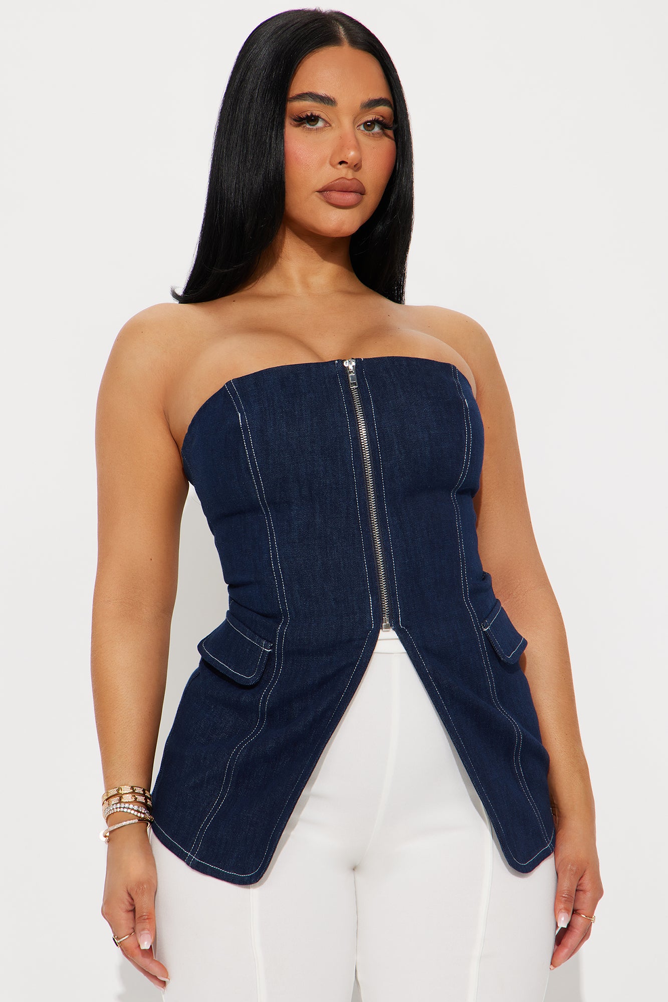 Make A Statement Denim Top