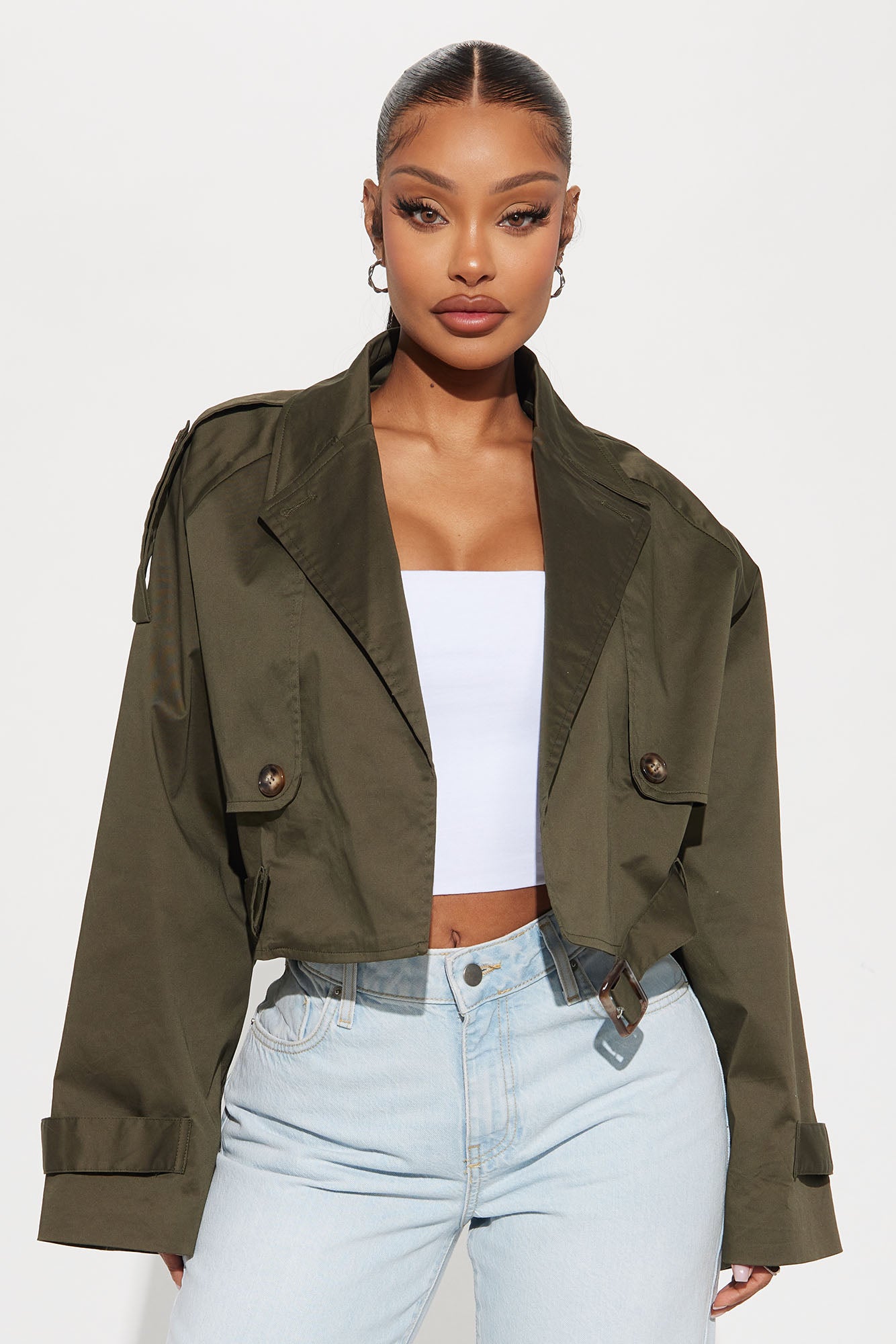 Leona Cropped Trench