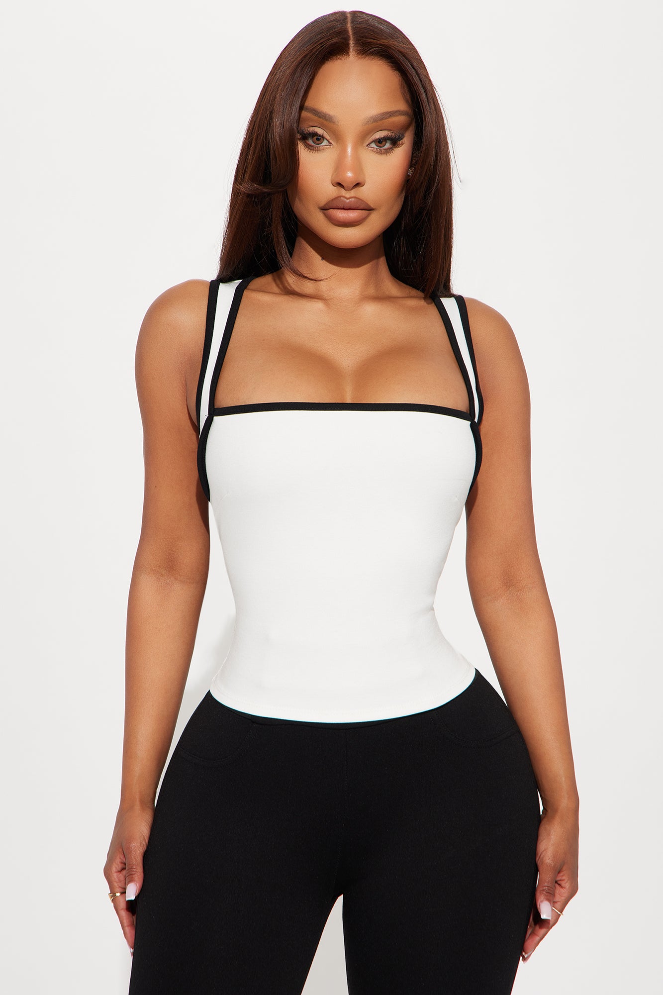 His Loss Contrast Trim Top