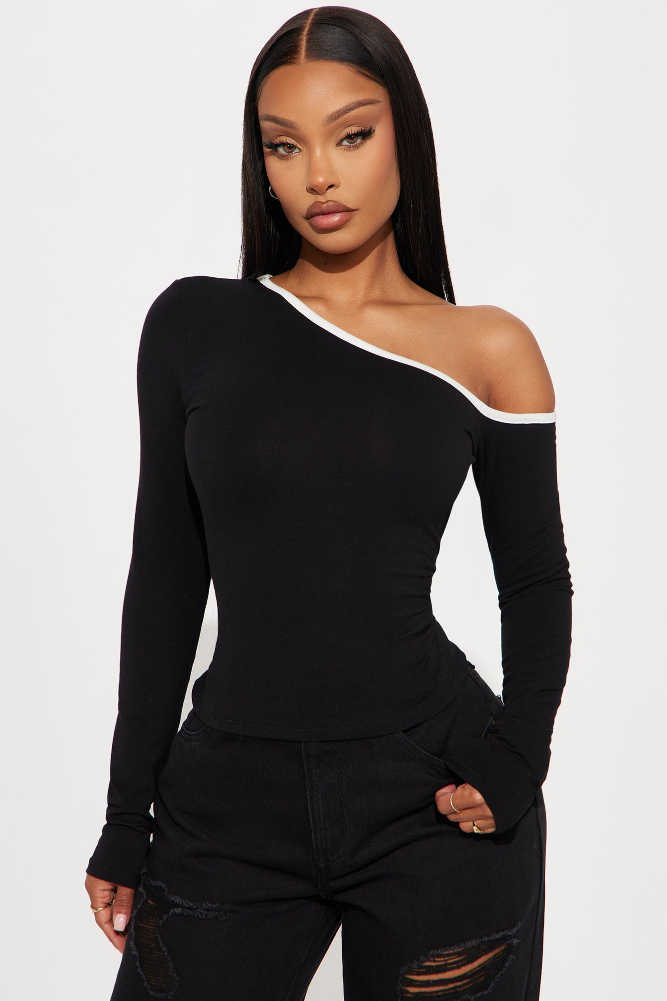 Macie Off Shoulder Long Sleeve Top