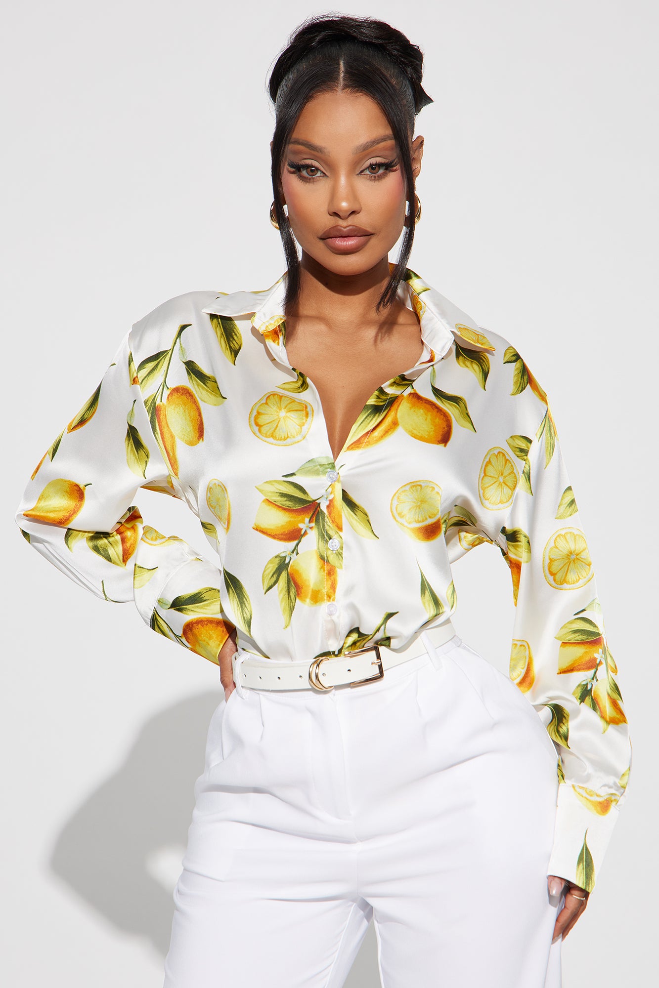 Lemon Breeze Satin Shirt
