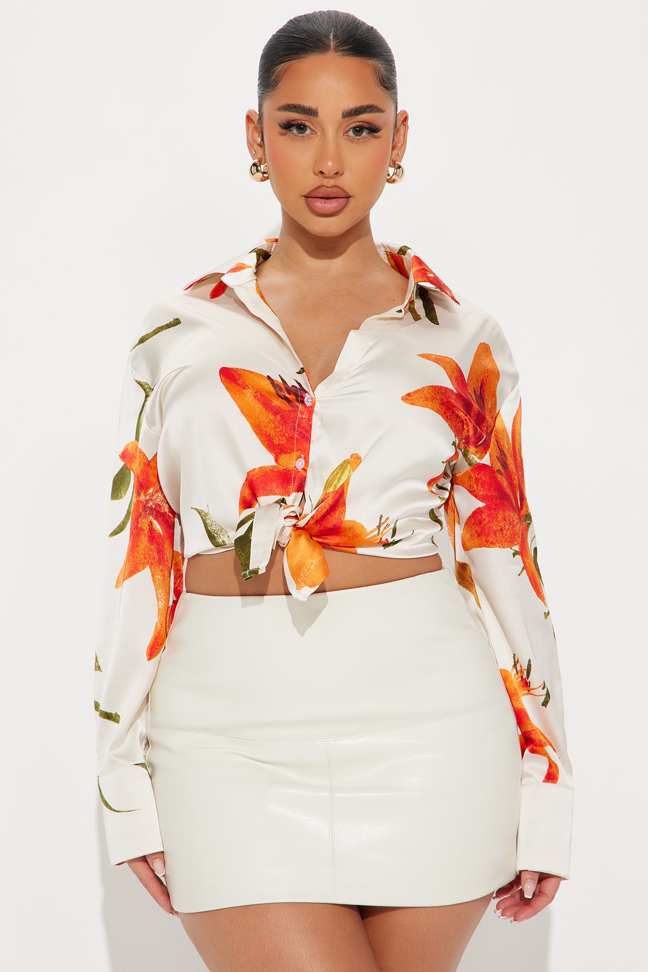 Floral Perfection Satin Shirt