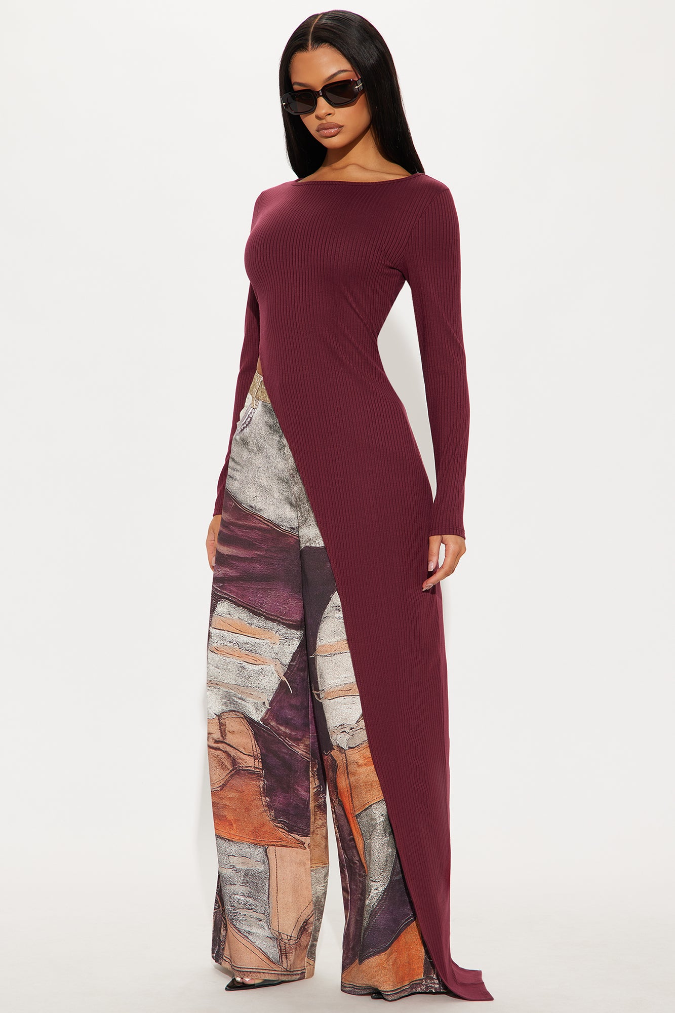 Causal Statement Ribbed Top