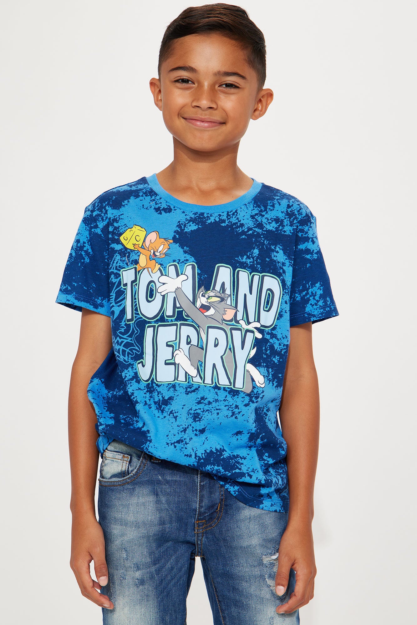 Mini Tom And Jerry Texture Panel Tee