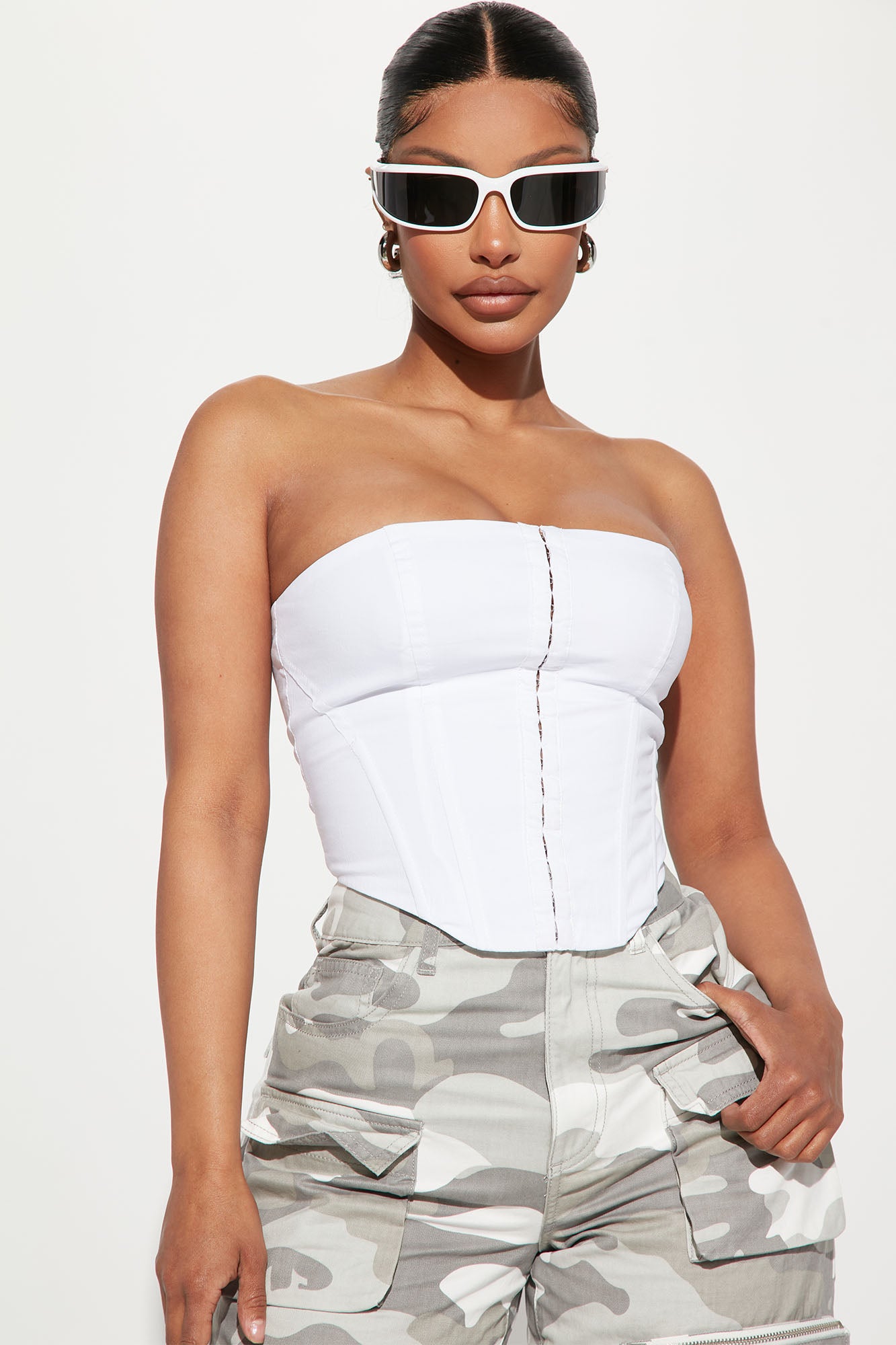 Every Occasion Poplin Corset Top