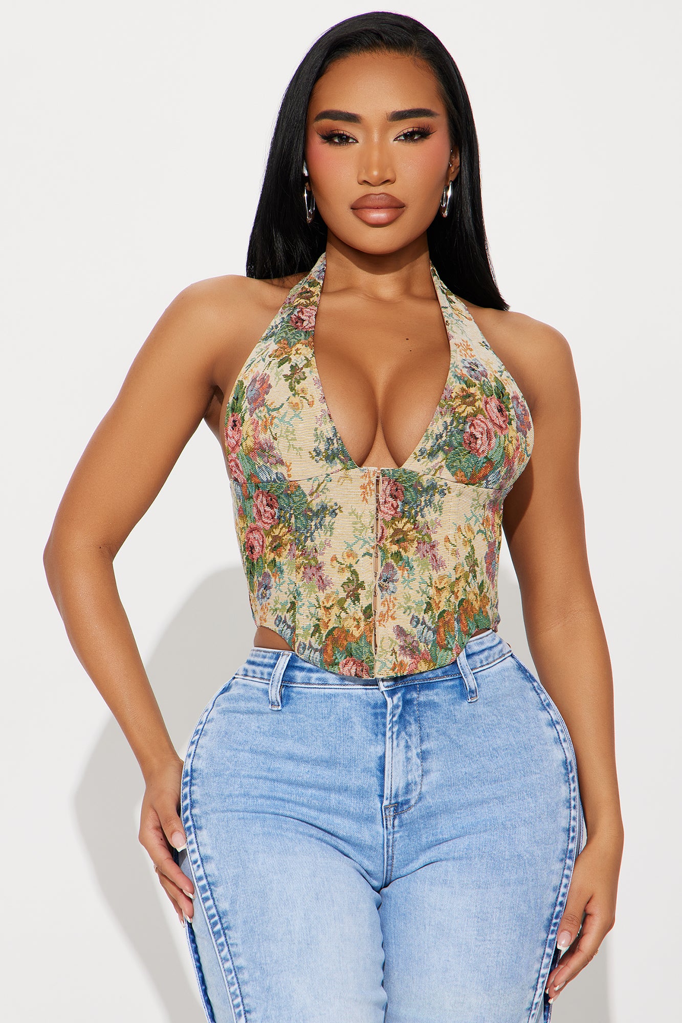 Fiora Jacquard Halter Top