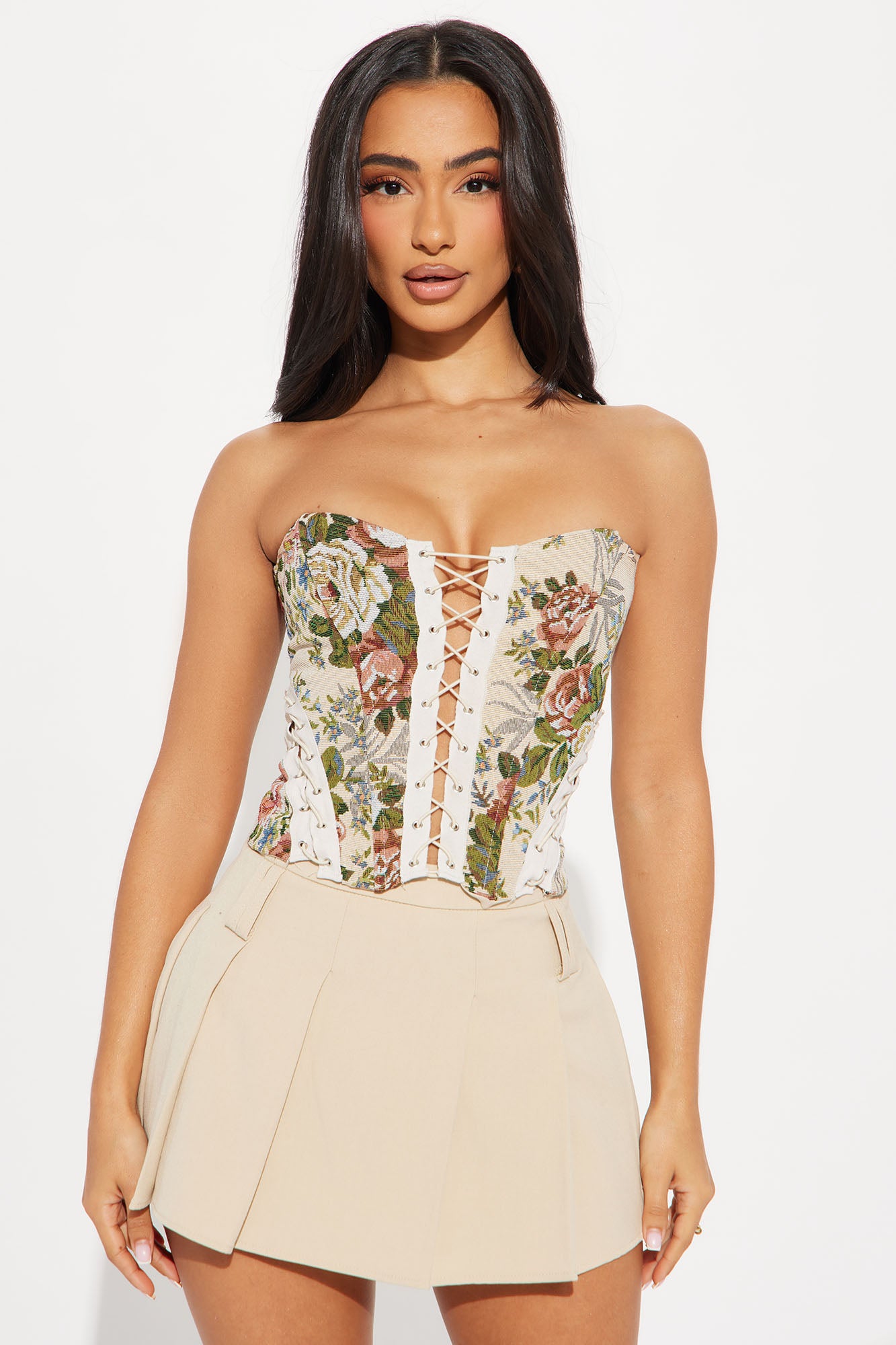 Tea With The Girls Jacquard Corset Top