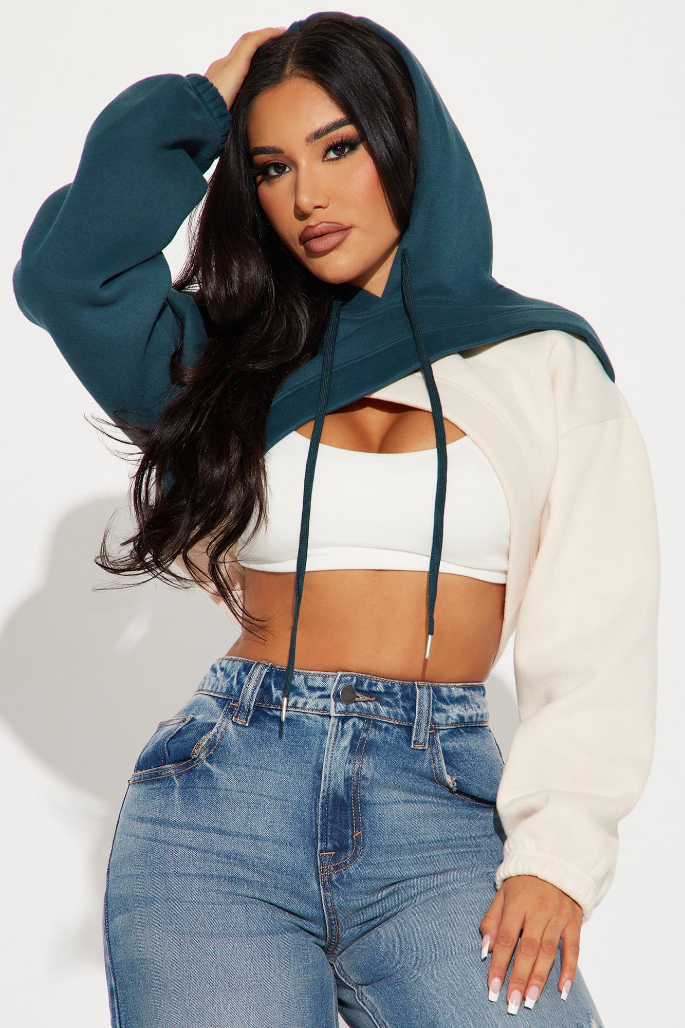 Chill Babe Cropped Lounge Hoodie