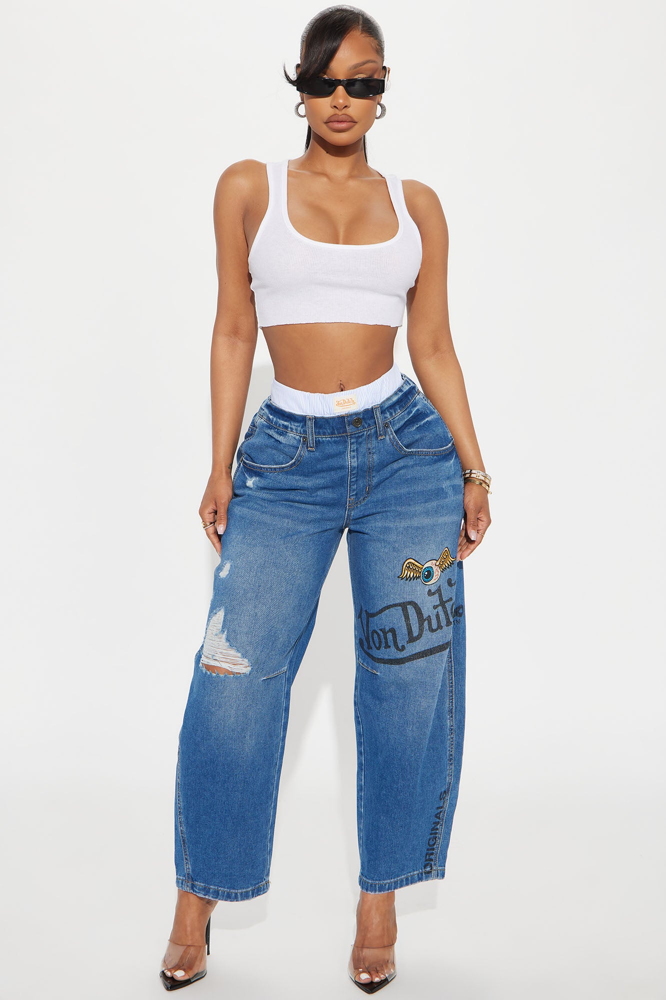 Von Dutch Boxer Barrel Leg Jeans