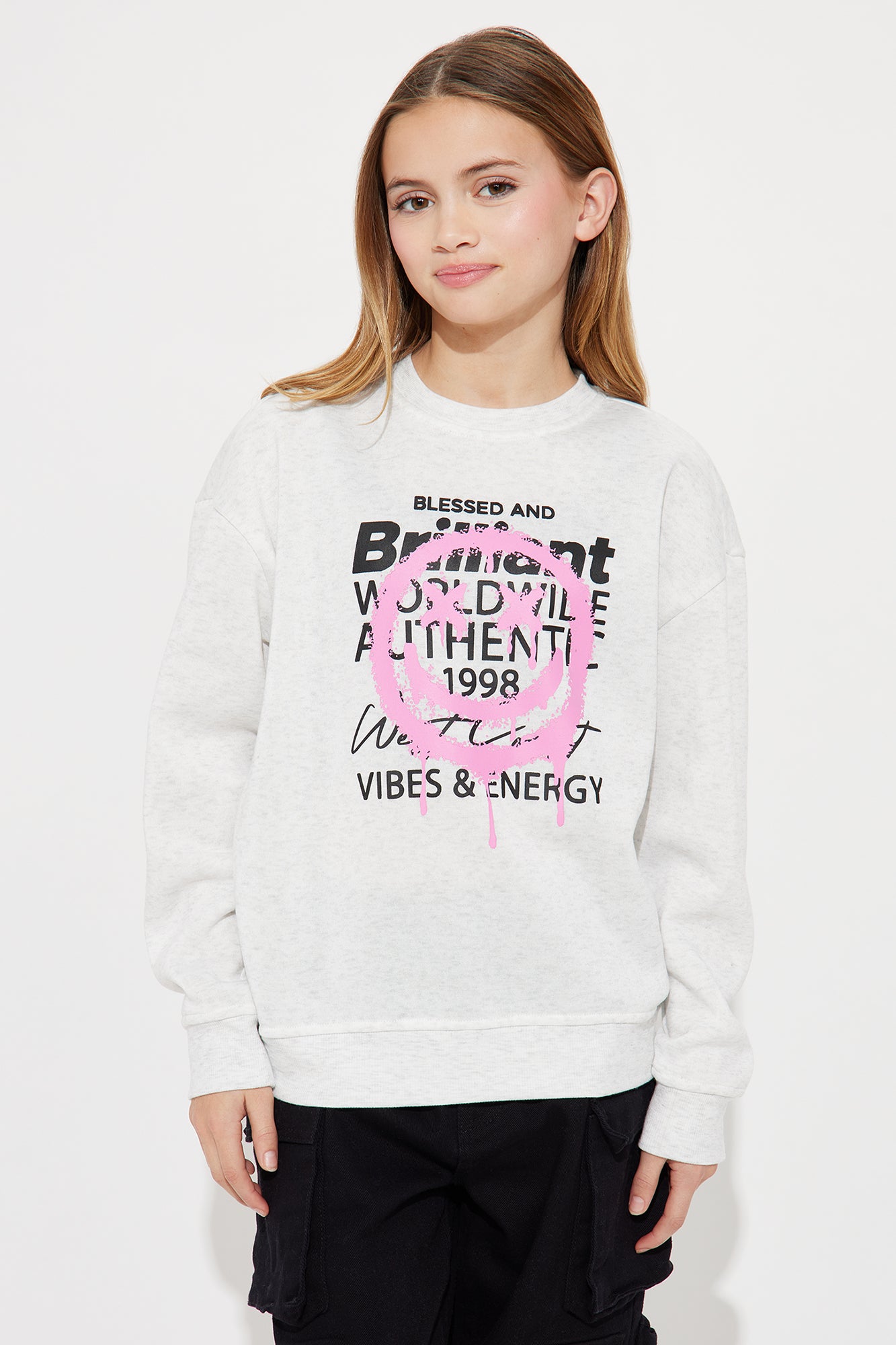Mini Blessed And Brilliant Crew Neck Sweatshirt