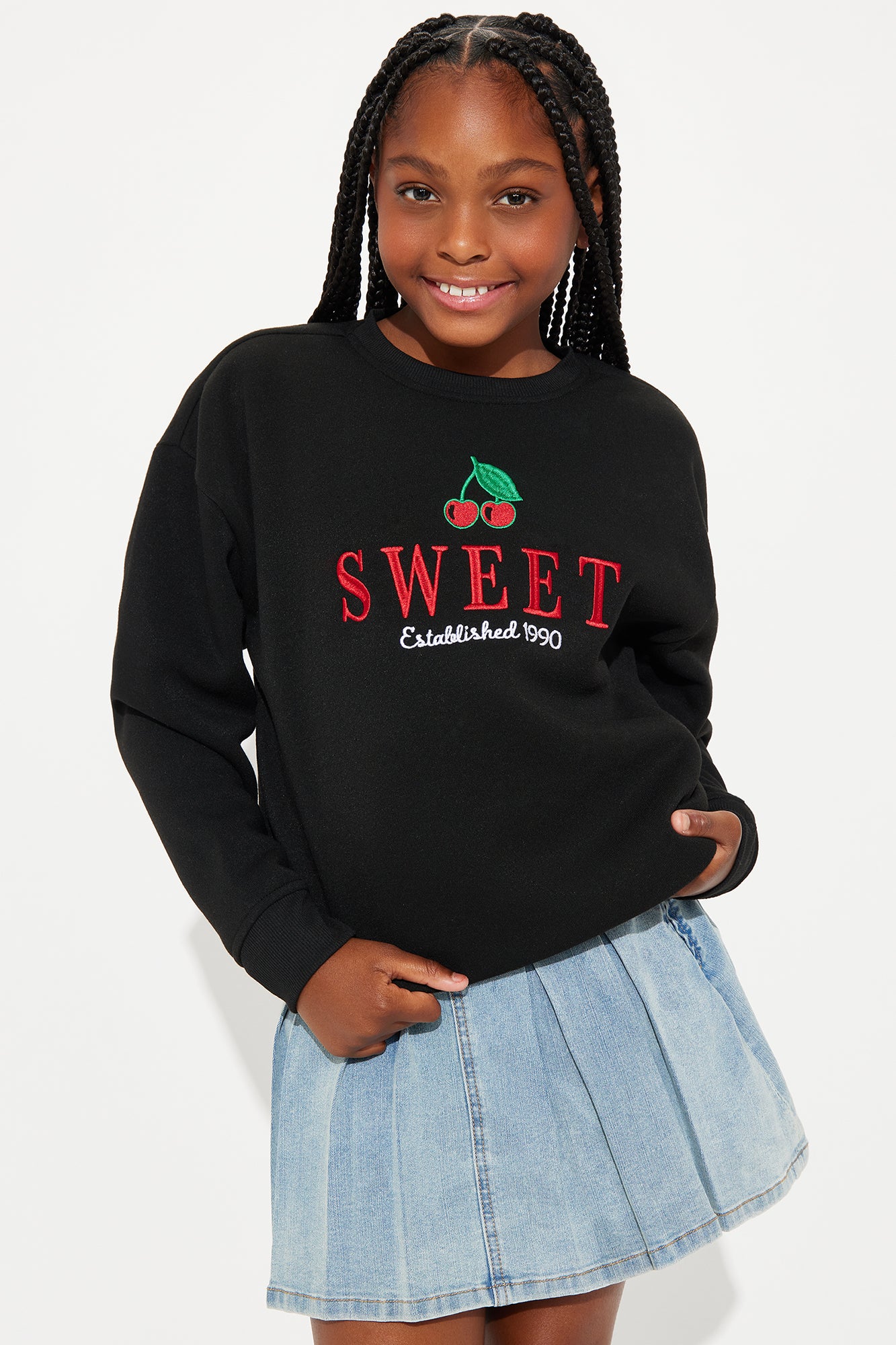 Mini Sweet Like Cherries Crew Neck Sweatshirt