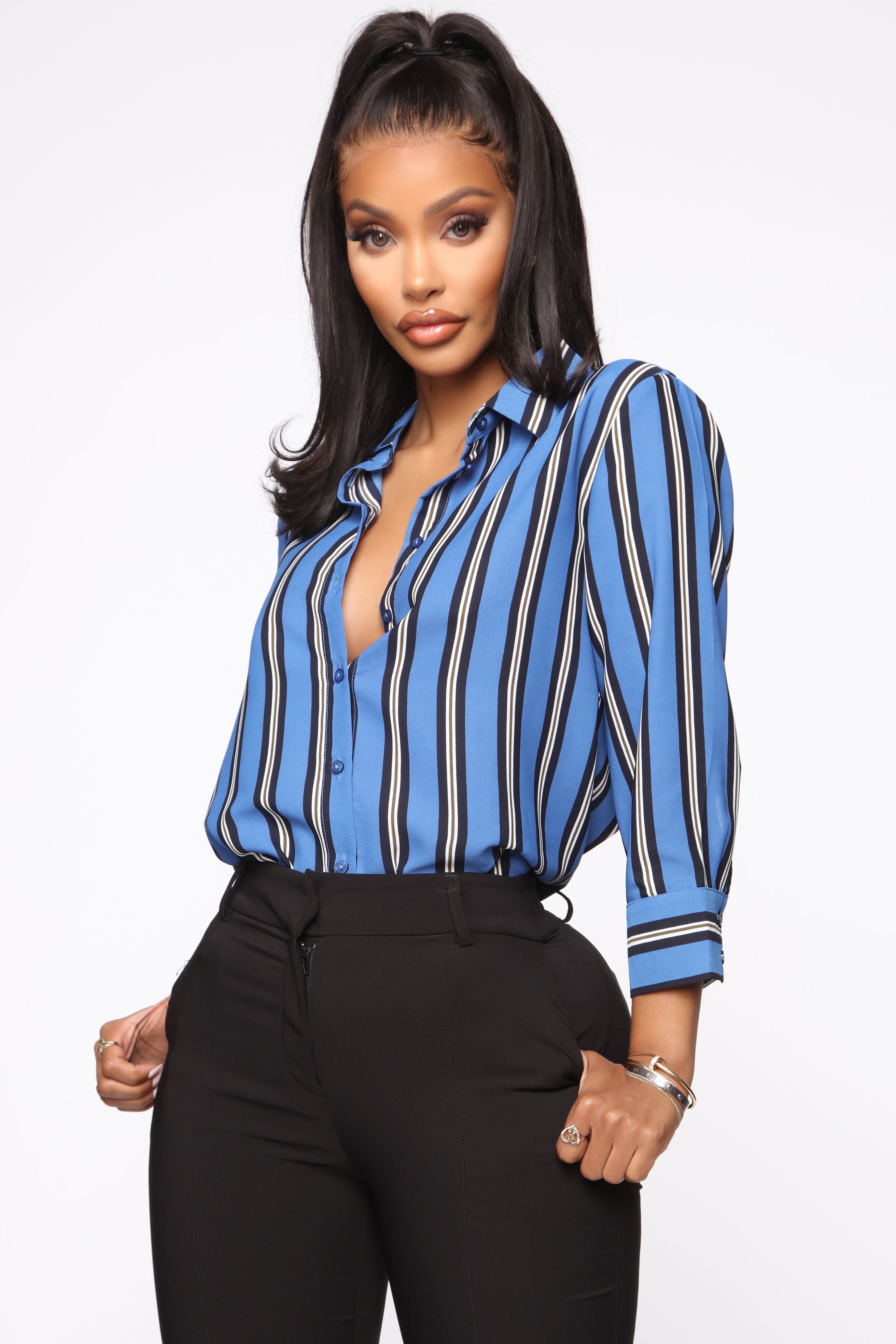 Stripes On Stripes Button Down Shirt